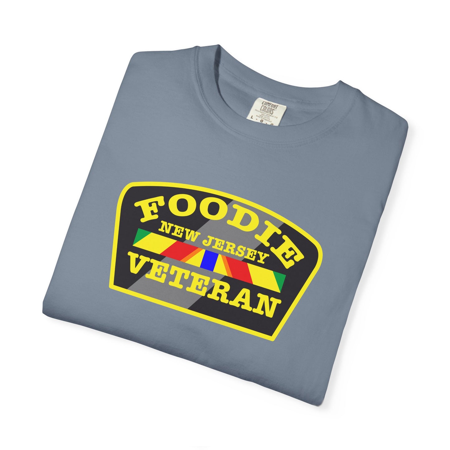 L.O.E.F Foodie Veteran NEW JERSEY Unisex Tee Shirt (Yellow)