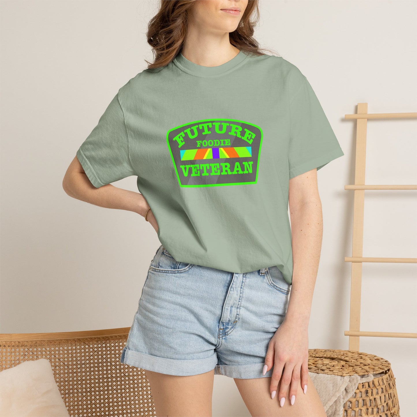 L.O.E.F Future Foodie Veteran Tee Shirt  (Neon Green)