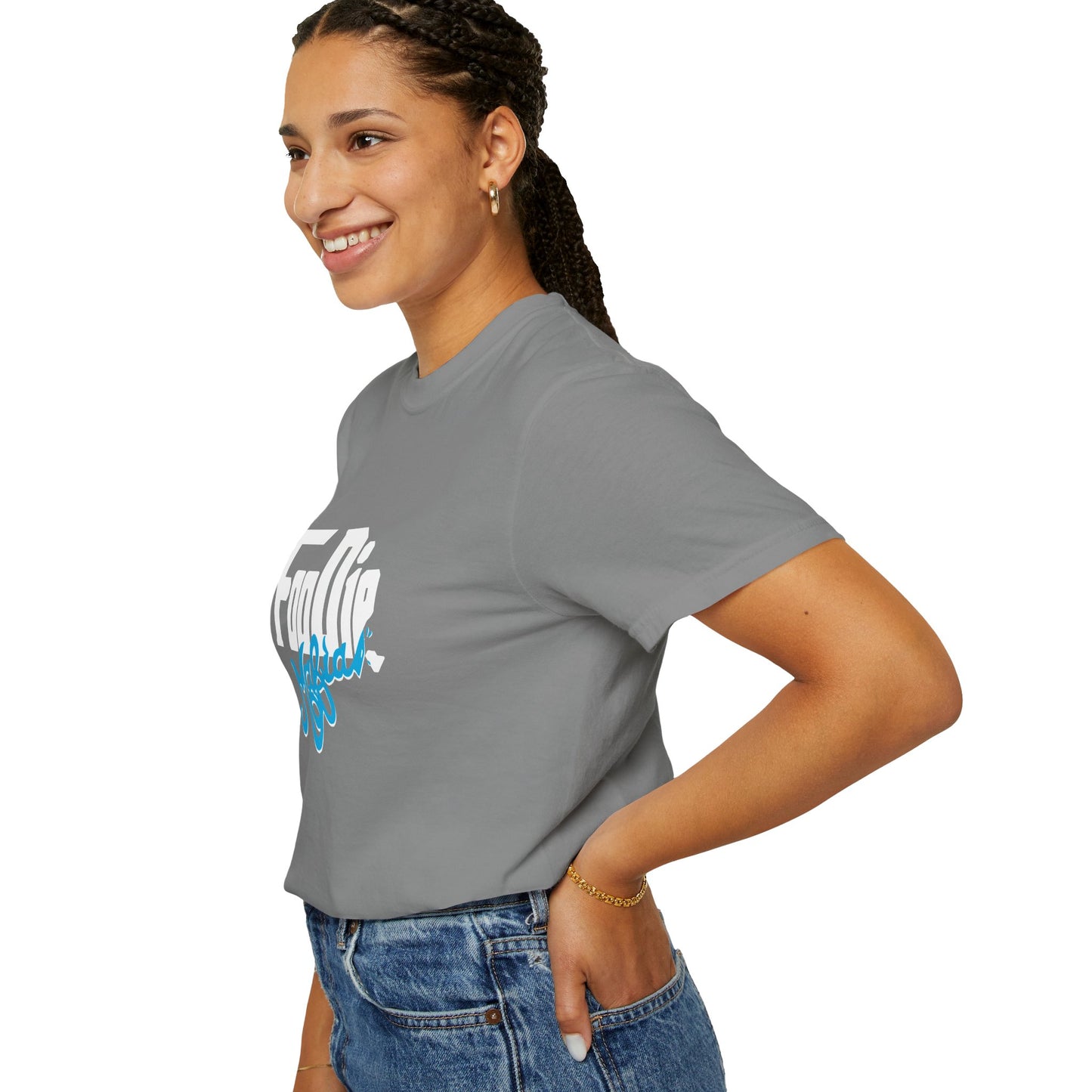 L.O.E.F White Foodie Mafia Unisex Tee shirt (Apricot)