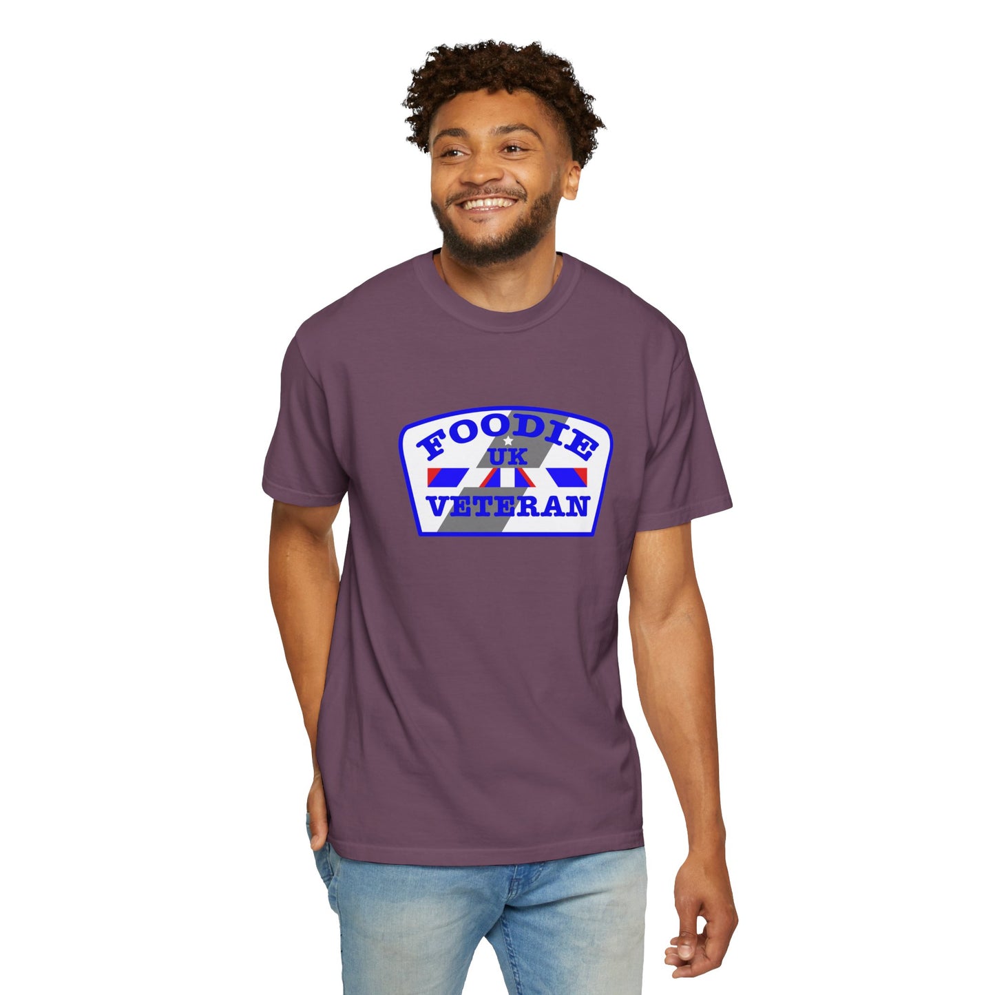 L.O.E.F Foodie Veteran UK Unisex Tee Shirt (Blue)