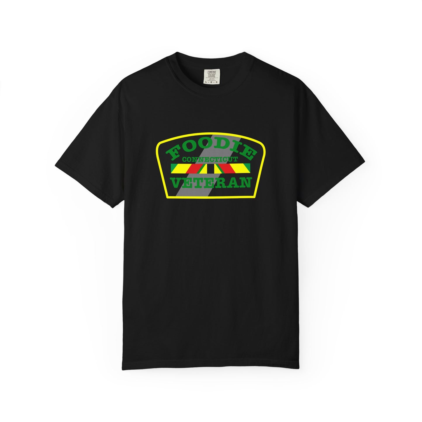 L.O.E.F Foodie Veteran CONNECTICUT Unisex Tee Shirt (Green)