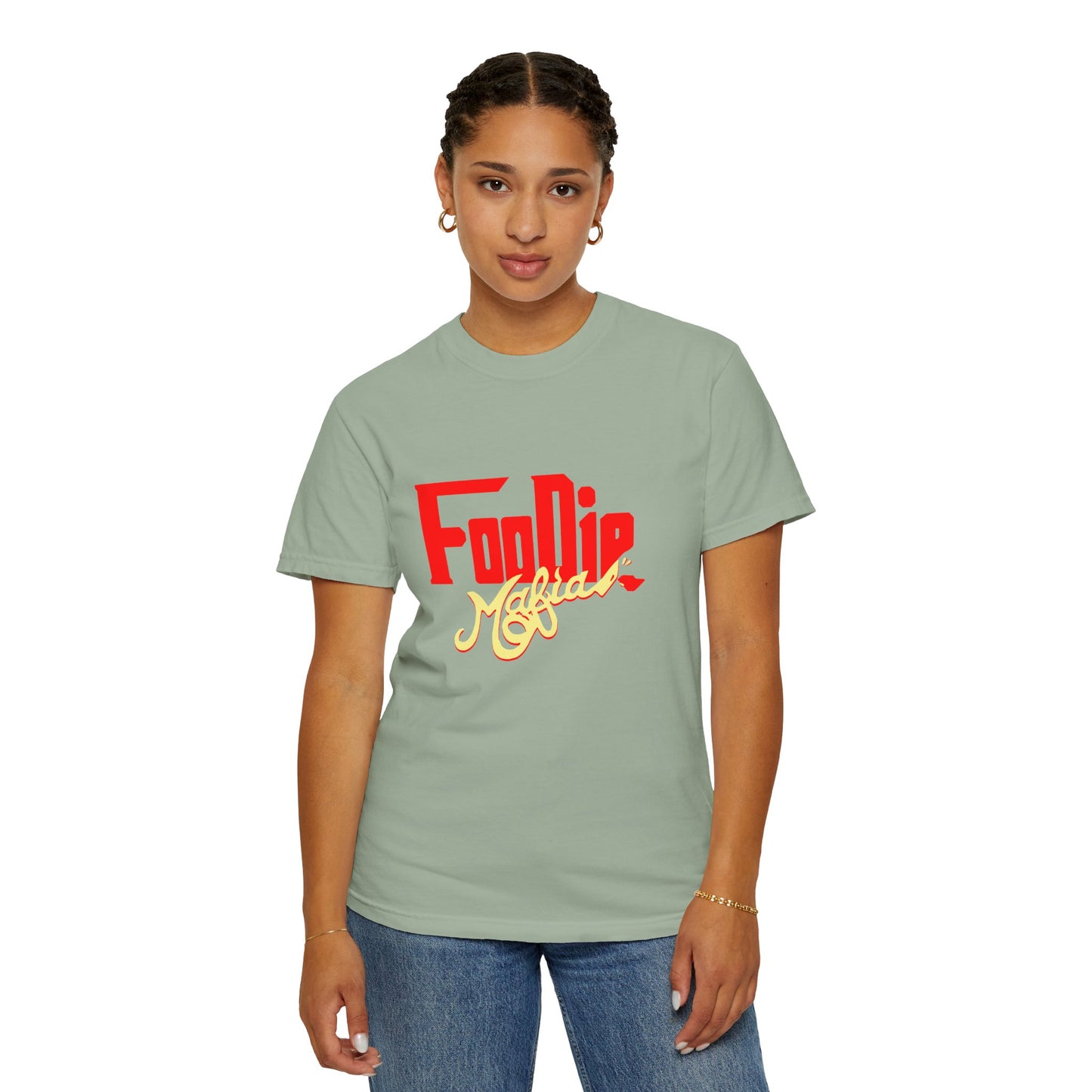 L.O.E.F Red Foodie Mafia Unisex Tee Shirt (Soft Yellow)