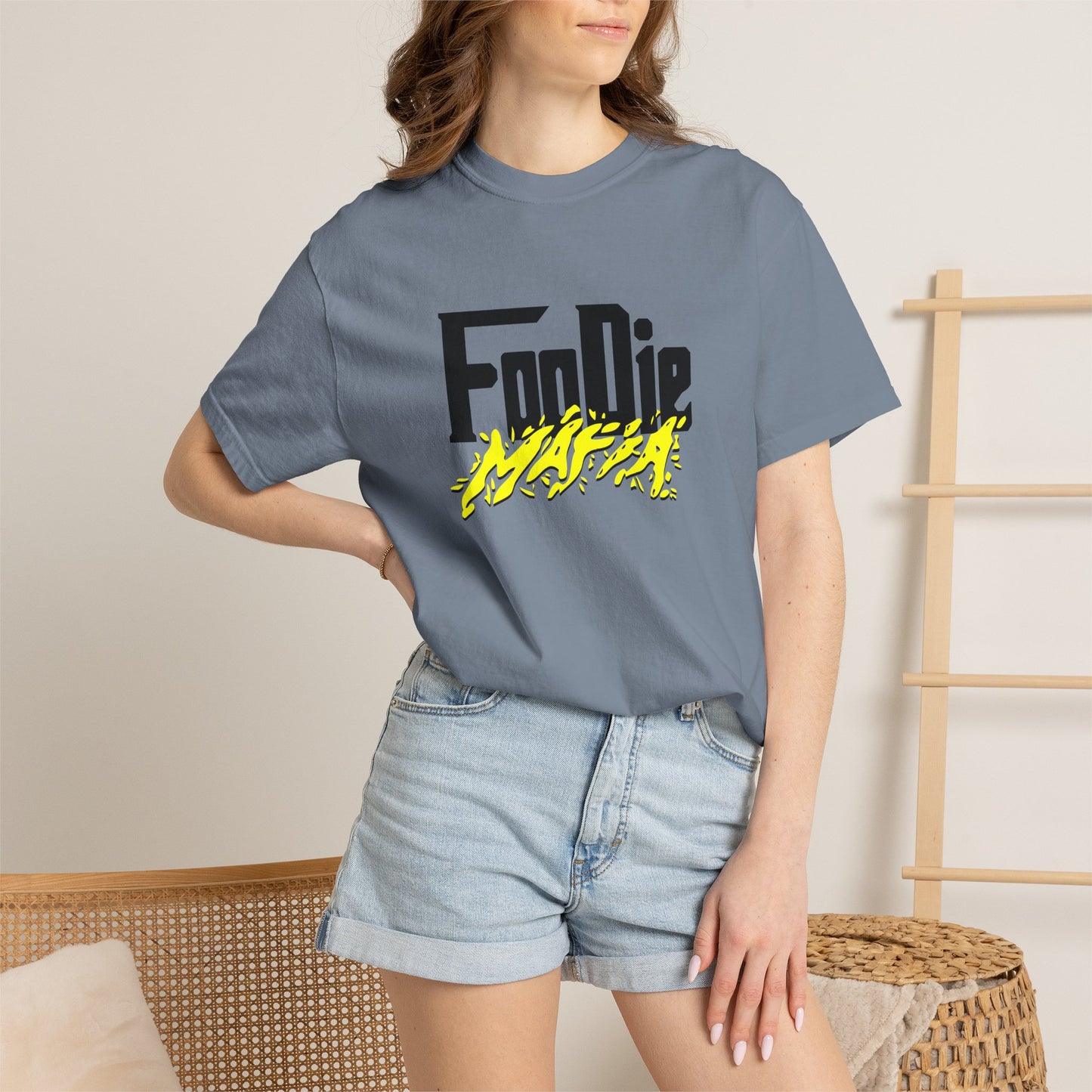 L.O.E.F Foodie Mafia Unisex Tee Shirt (Bright Yellow)