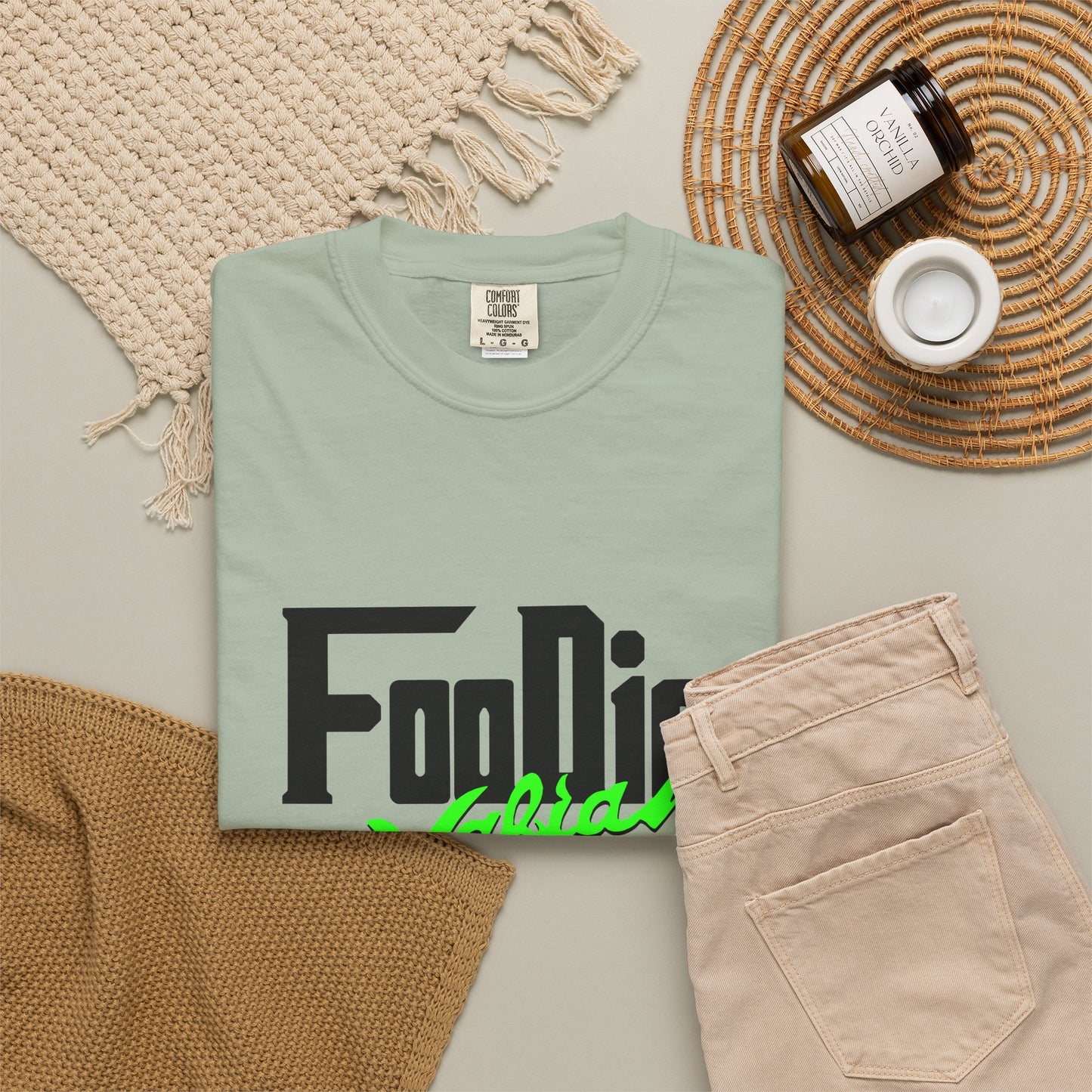 L.O.E.F Foodie Mafia Unisex Tee Shirt (Neon Green)
