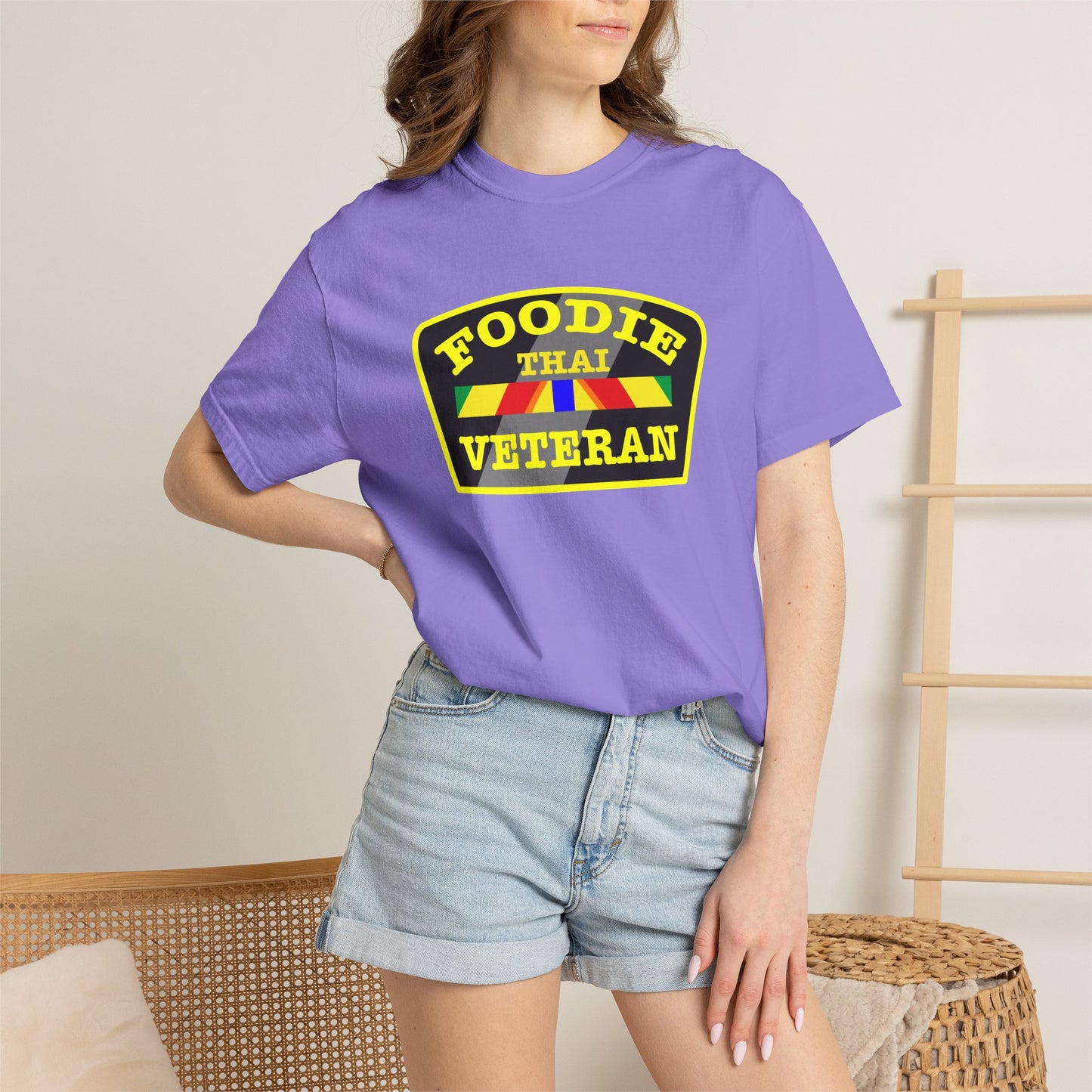 L.O.E.F Foodie Veteran THAI Unisex Tee Shirt (Yellow)