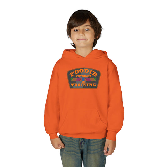 L.O.E.F Foodie Veteran In Training Kids Hoodie (Orange)