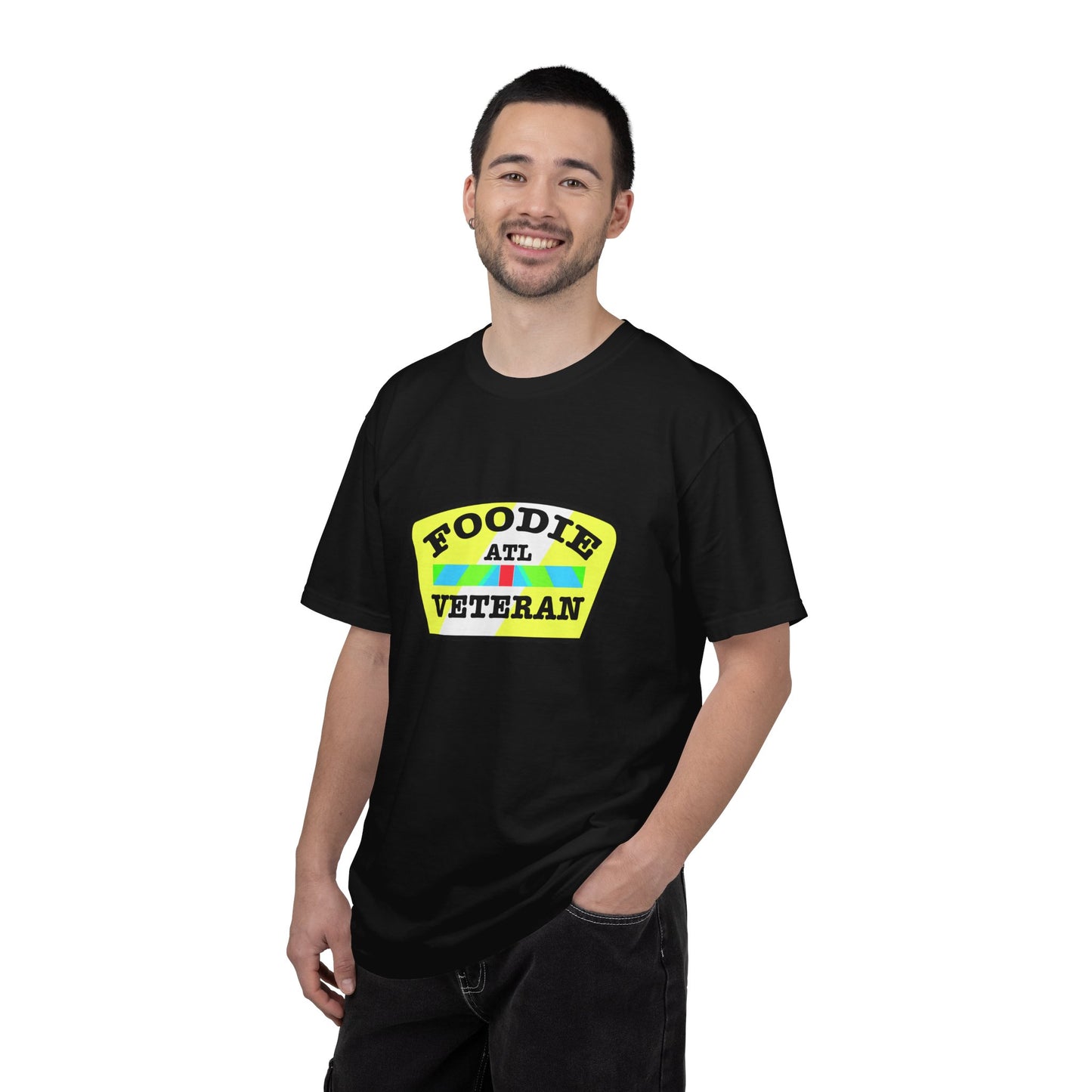 L.O.E.F Foodie Veteran ATL Unisex Tee Shirt (Yellow and Black)