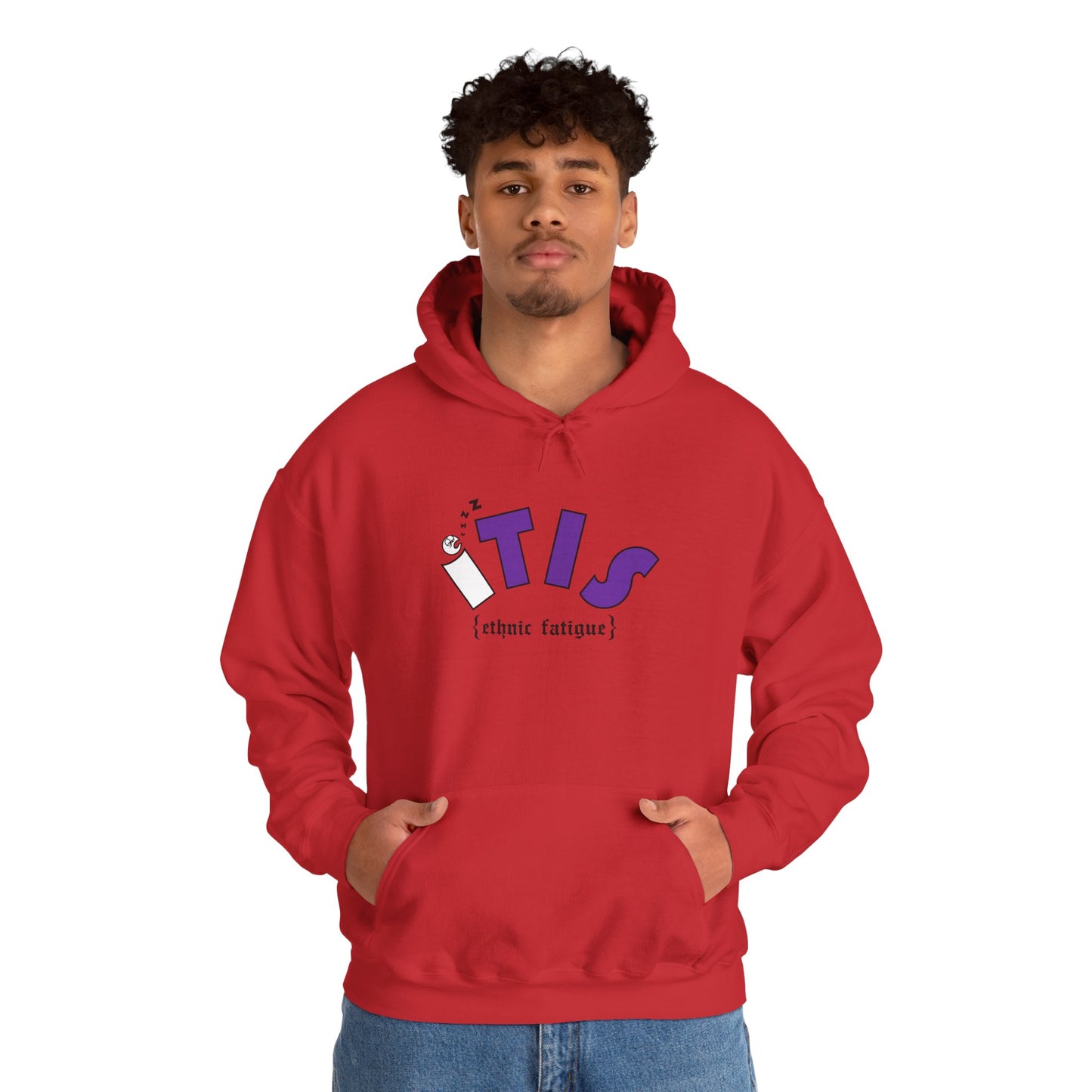 L.O.E.F ITIS Unisex Hooded Sweatshirt (White and Purple)