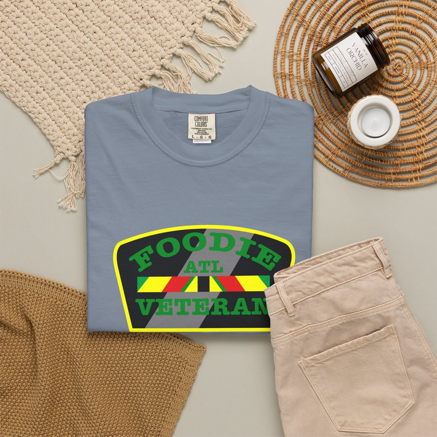 L.O.E.F Foodie Veteran ATL Unisex Tee Shirt (Green)