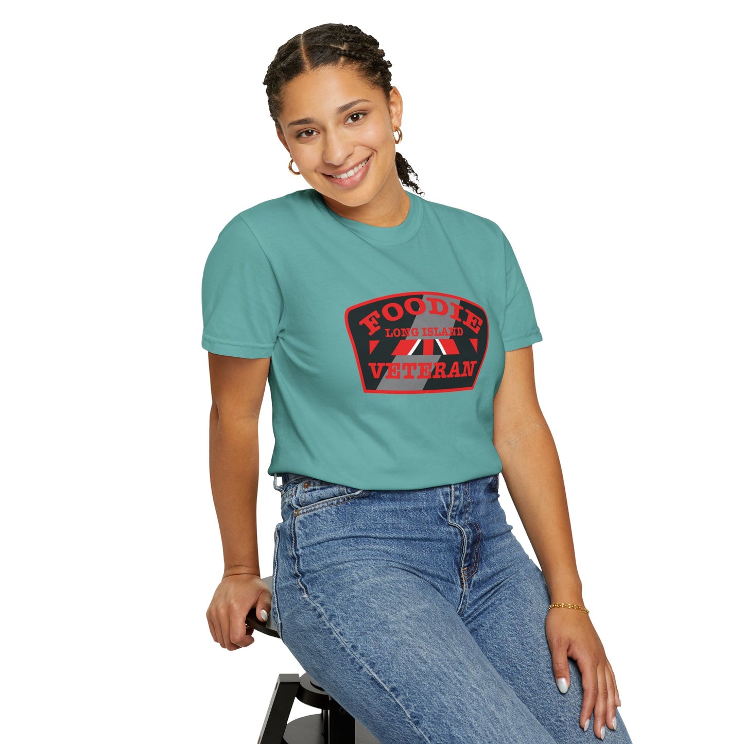 L.O.E.F Foodie Veteran Long Island Unisex Tee Shirt (Red)