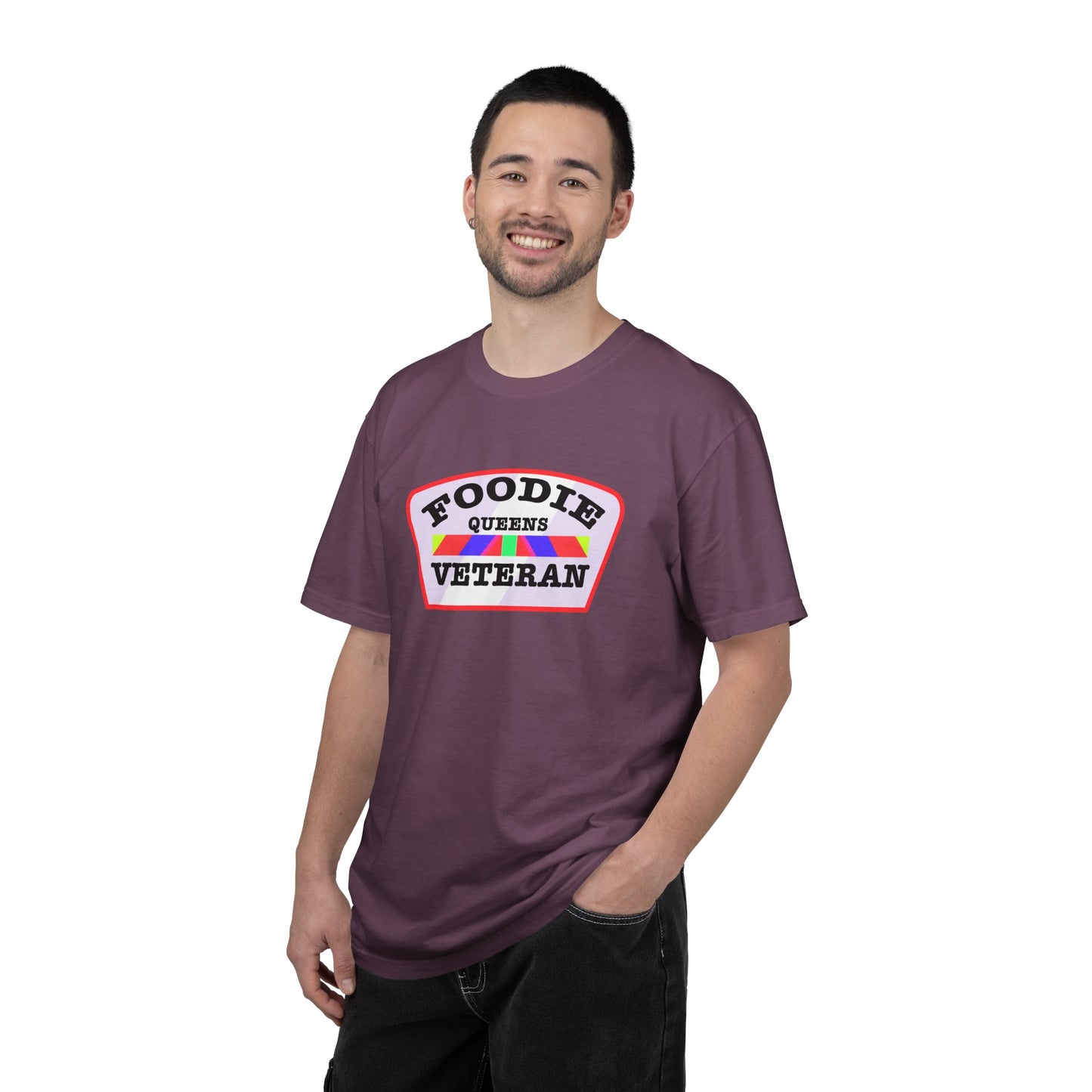 L.O.E.F Foodie Veteran QUEENS Unisex Tee Shirt (Soft Pink)