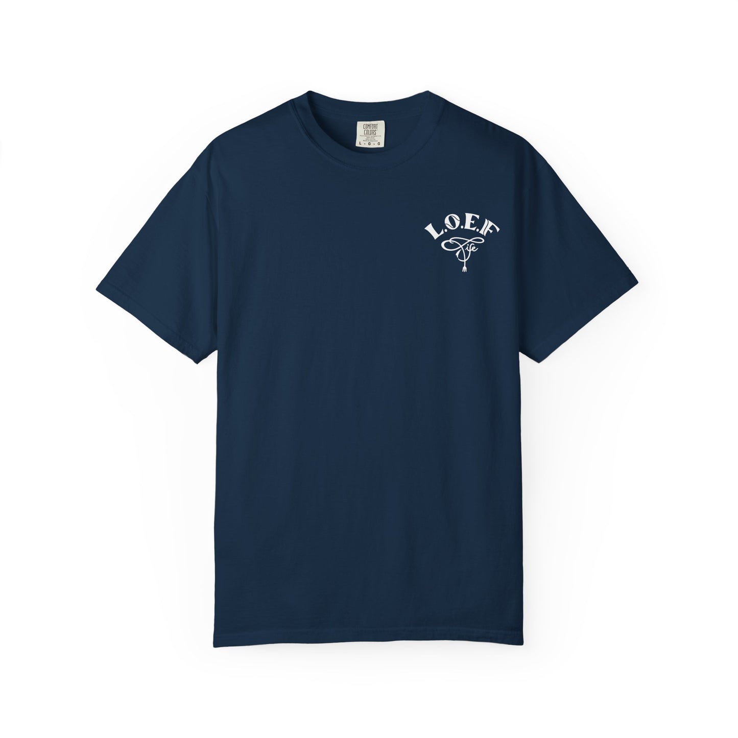 L.O.E.F LIFESTYLE OF EVERYDAY FOODIES Unisex Tee Shirt (White)
