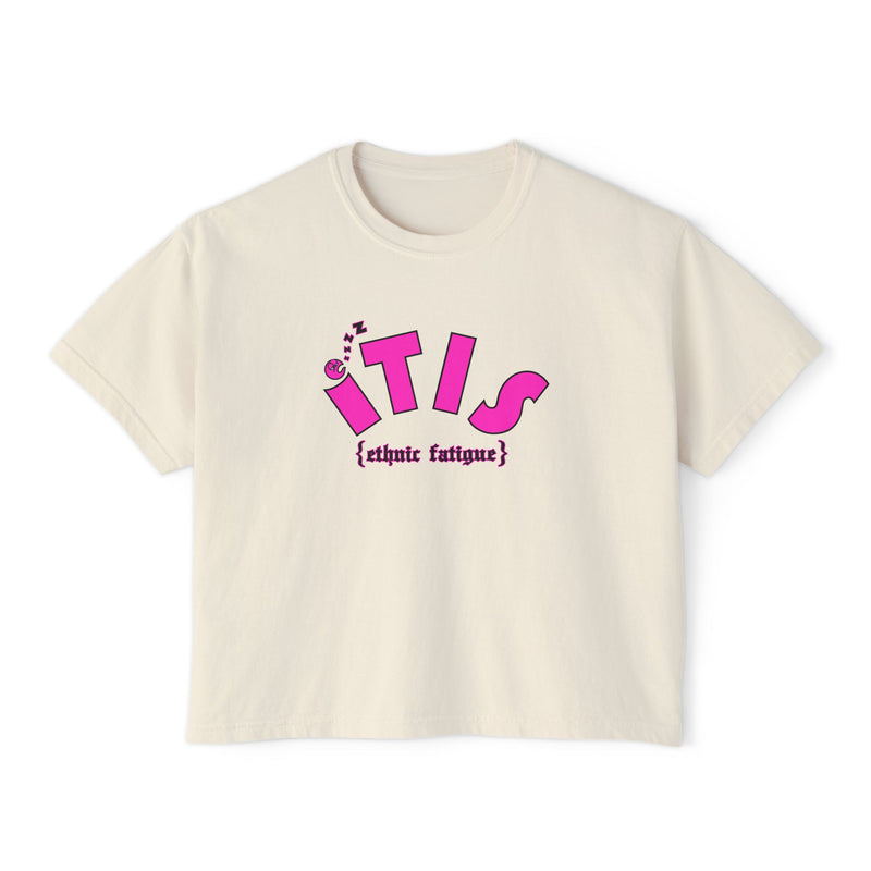 L.O.E.F ITIS Women Boxy Tee (Pink)