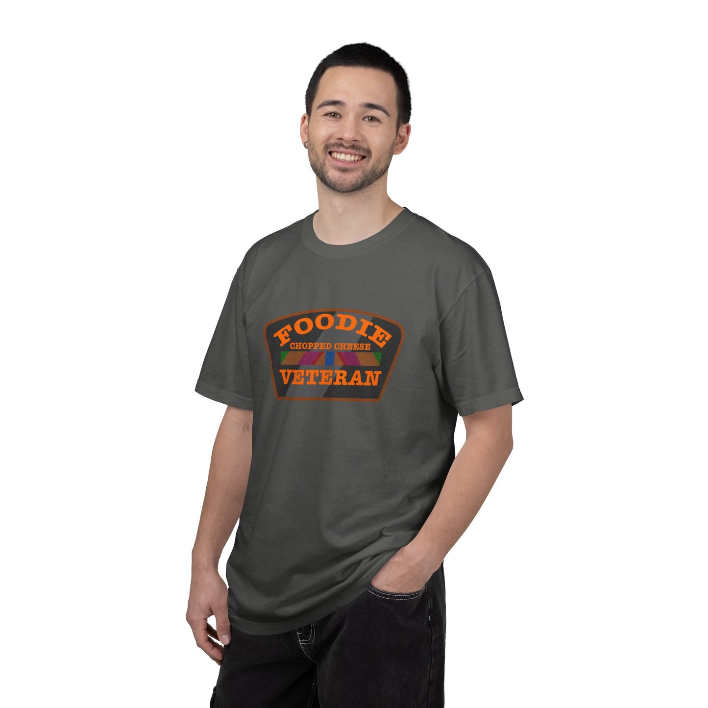 L.O.E.F Foodie Veteran Chopped Cheese Unisex Tee Shirt (Orange)
