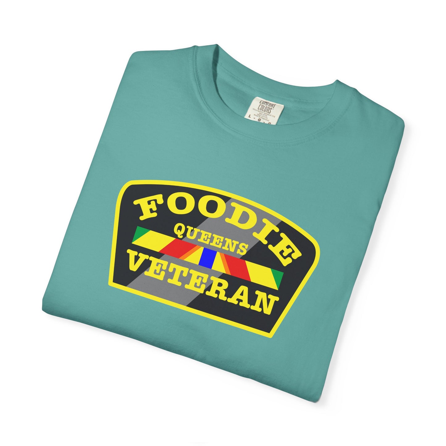 L.O.E.F Foodie Veteran QUEENS Unisex Tee Shirt (Yellow)