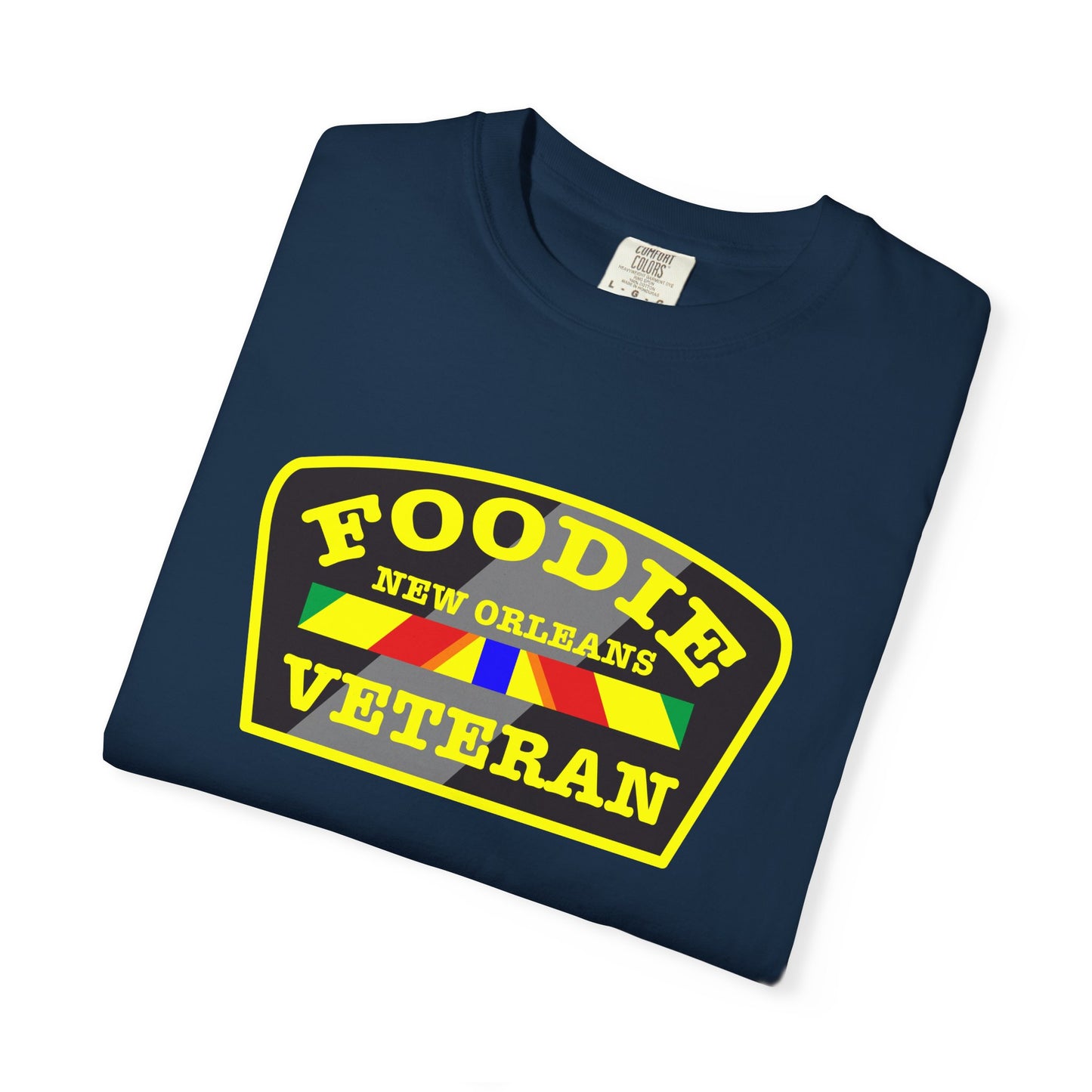 L.O.E.F Foodie Veteran NEW ORLEANS Unisex Tee Shirt (Yellow)