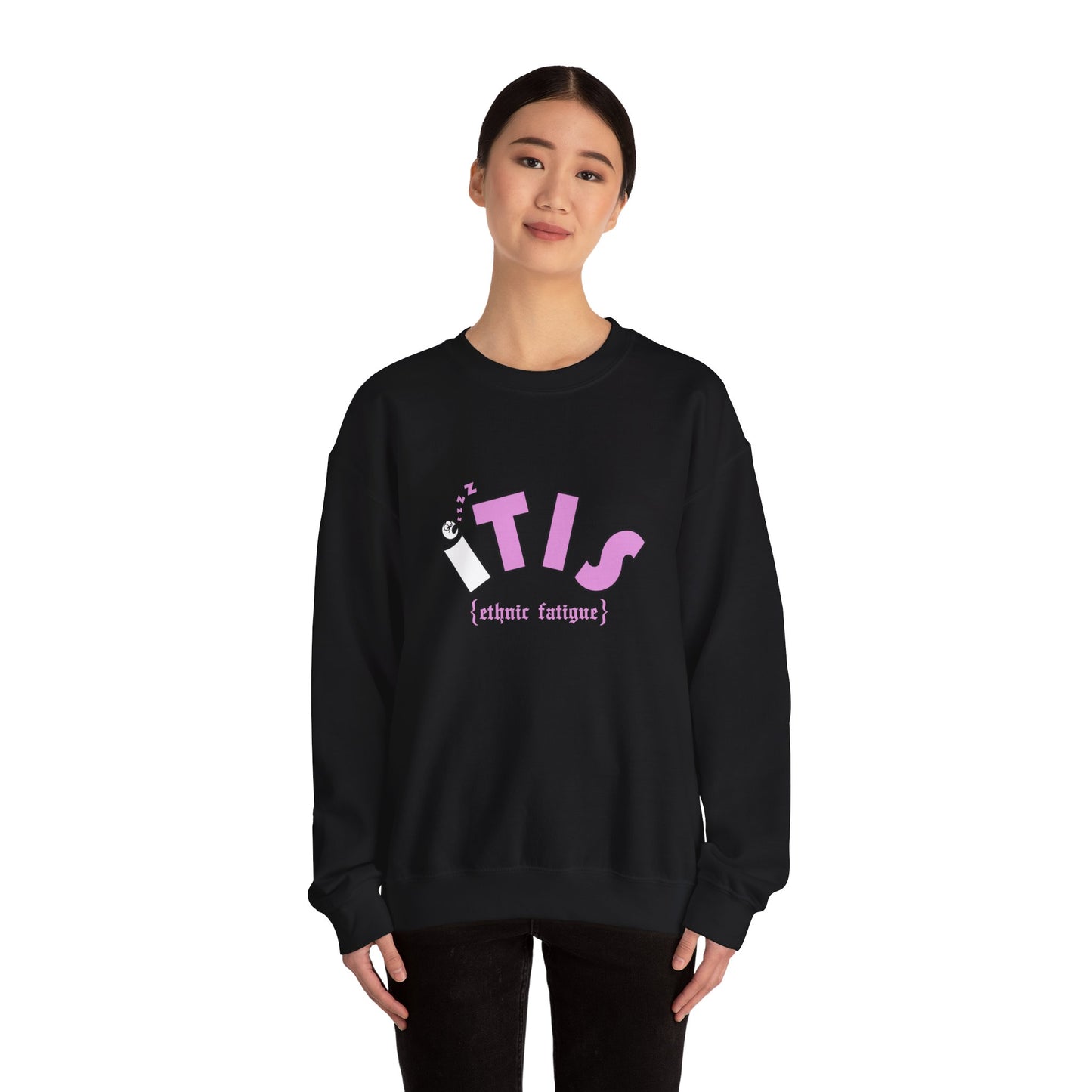 L.O.E.F ITIS Unisex Sweatshirt (White and Pink)
