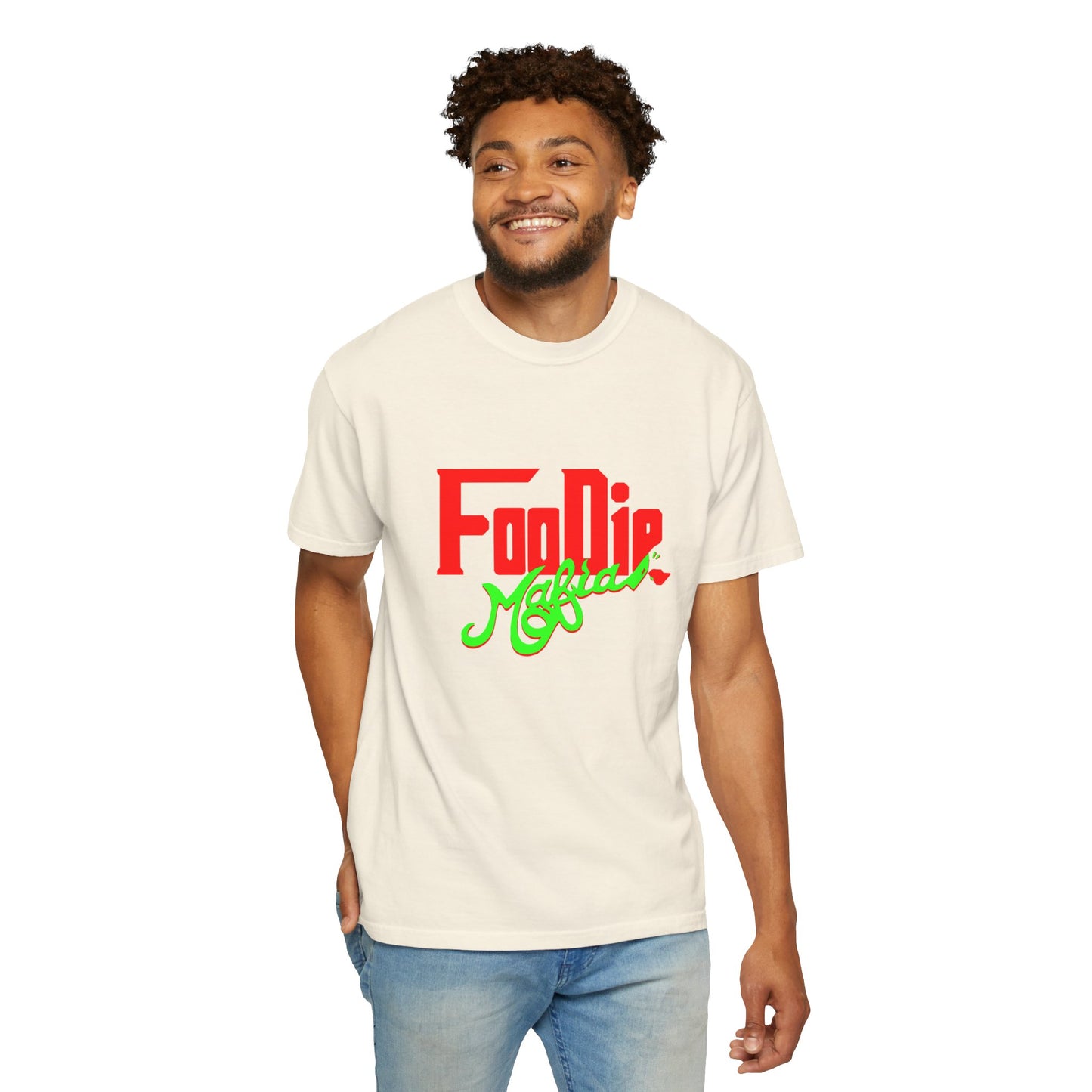 L.O.E.F Red Foodie Mafia Unisex Tee Shirt (Neon Green)