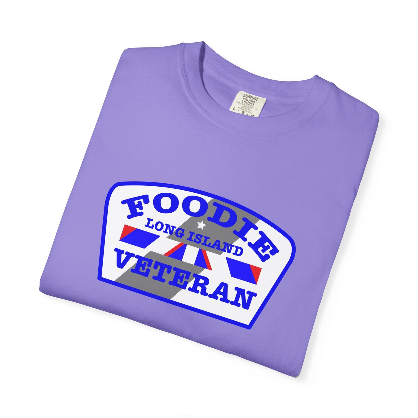 L.O.E.F Foodie Veteran Long Island Unisex Tee Shirt (Blue)