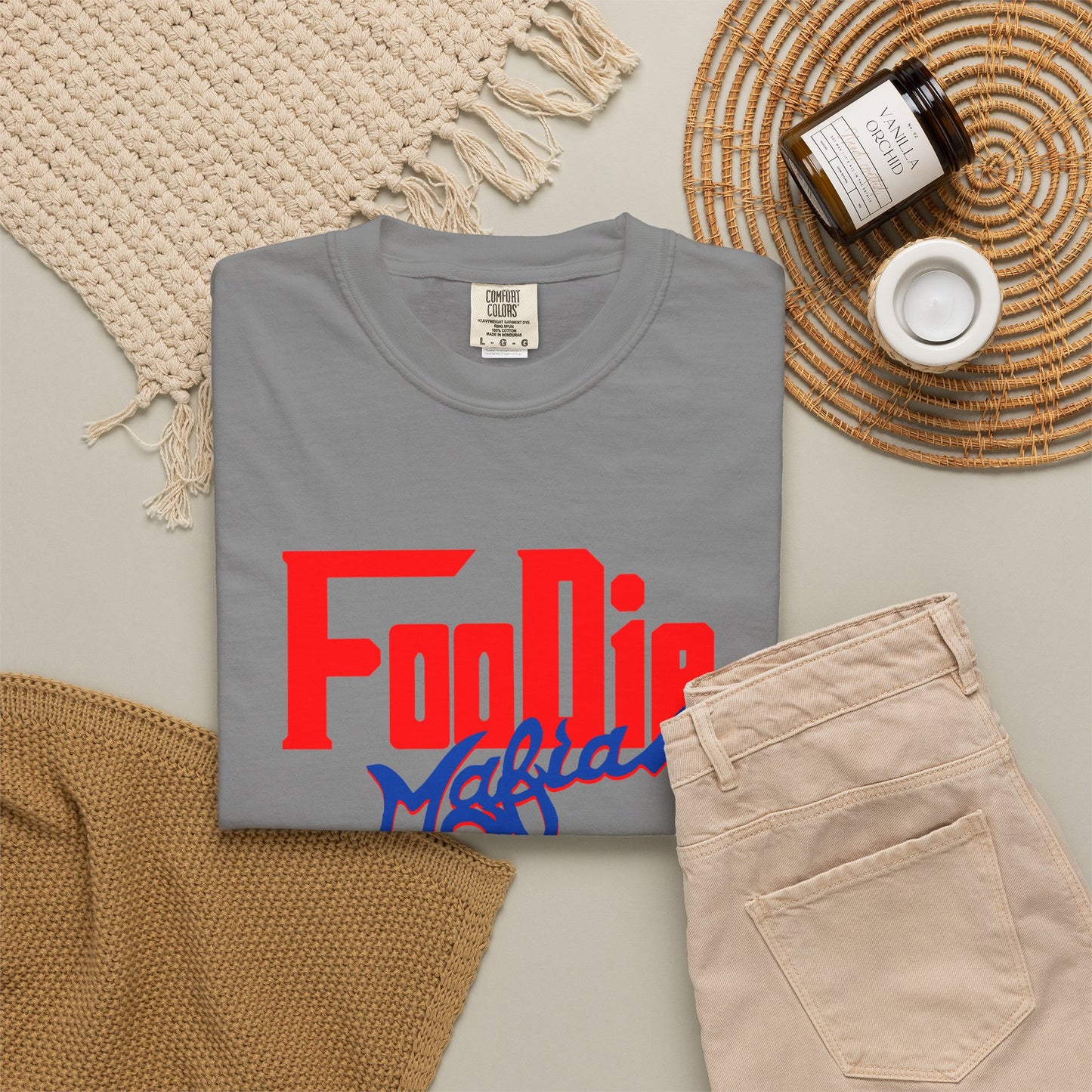 L.O.E.F Red Foodie Mafia Unisex Tee shirt (Cobalt Blue)