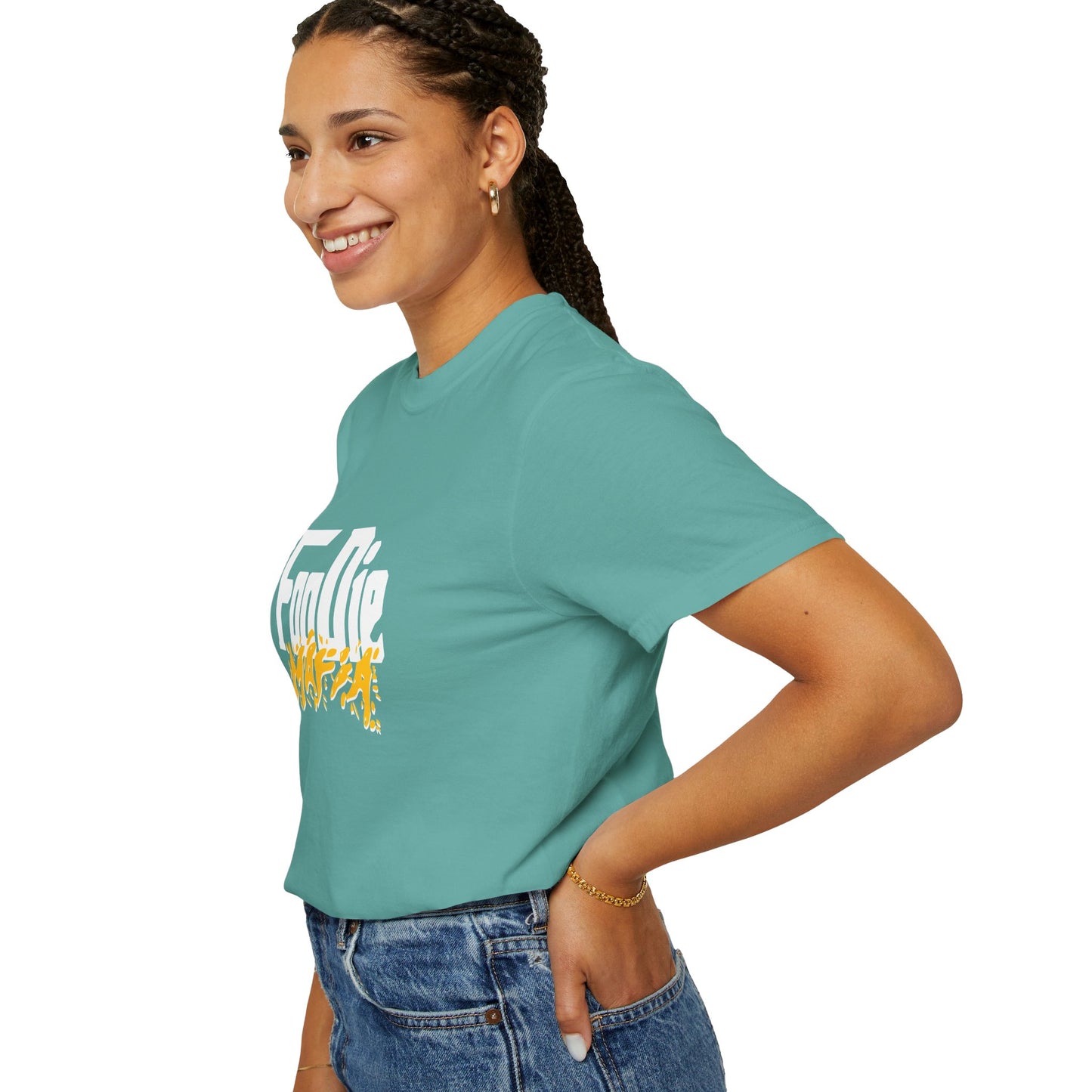 L.O.E.F White Foodie Mafia Unisex Tee shirt (Bright Yellow)