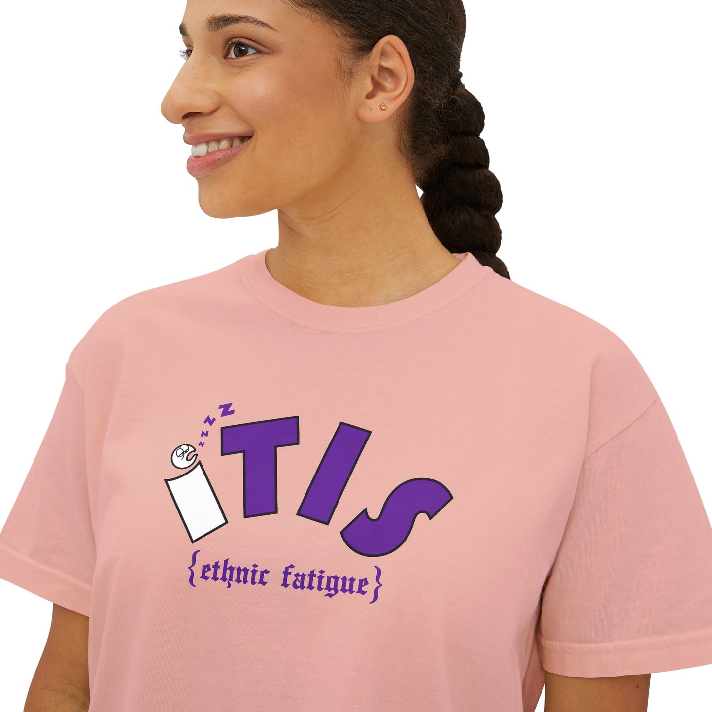 L.O.E.F ITIS Women Boxy Tee (Purple)