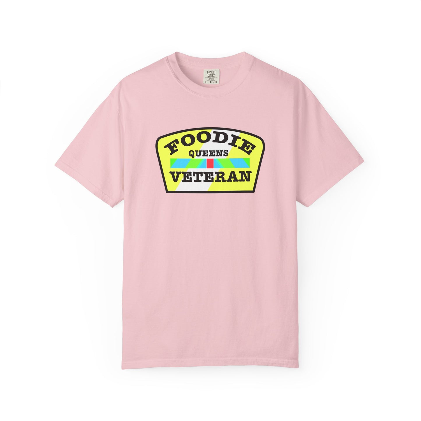 L.O.E.F Foodie Veteran QUEENS Unisex Tee Shirt (Yellow and Black)
