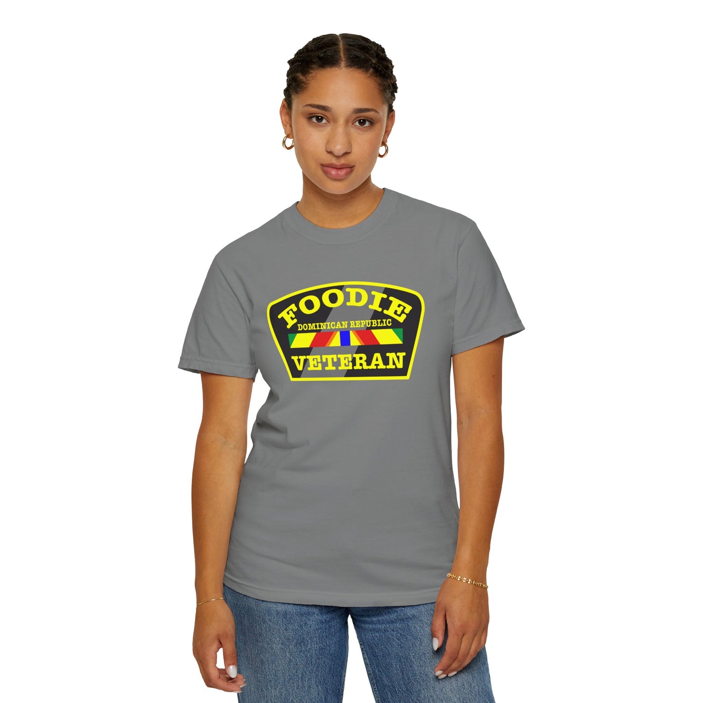 L.O.E.F Foodie Veteran DOMINICAN REPUBLIC Unisex Tee Shirt (Yellow)