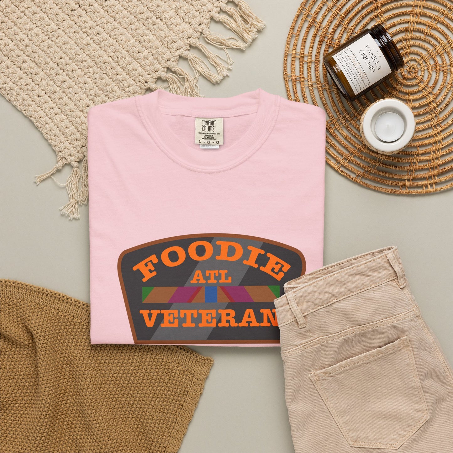 L.O.E.F Foodie Veteran ATL Unisex Tee Shirt (Orange)