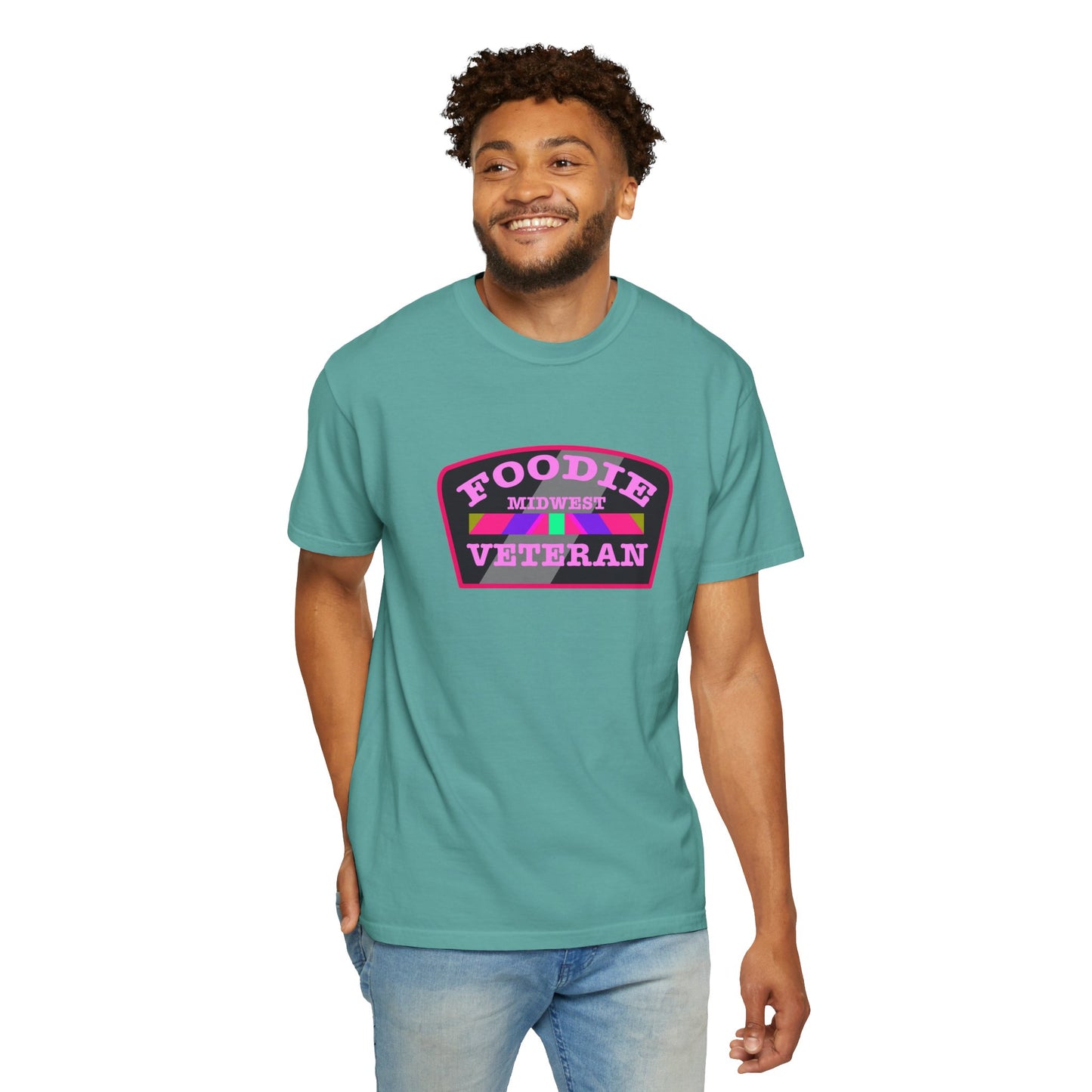 L.O.E.F Foodie Veteran MIDWEST Unisex Tee Shirt (Pink)