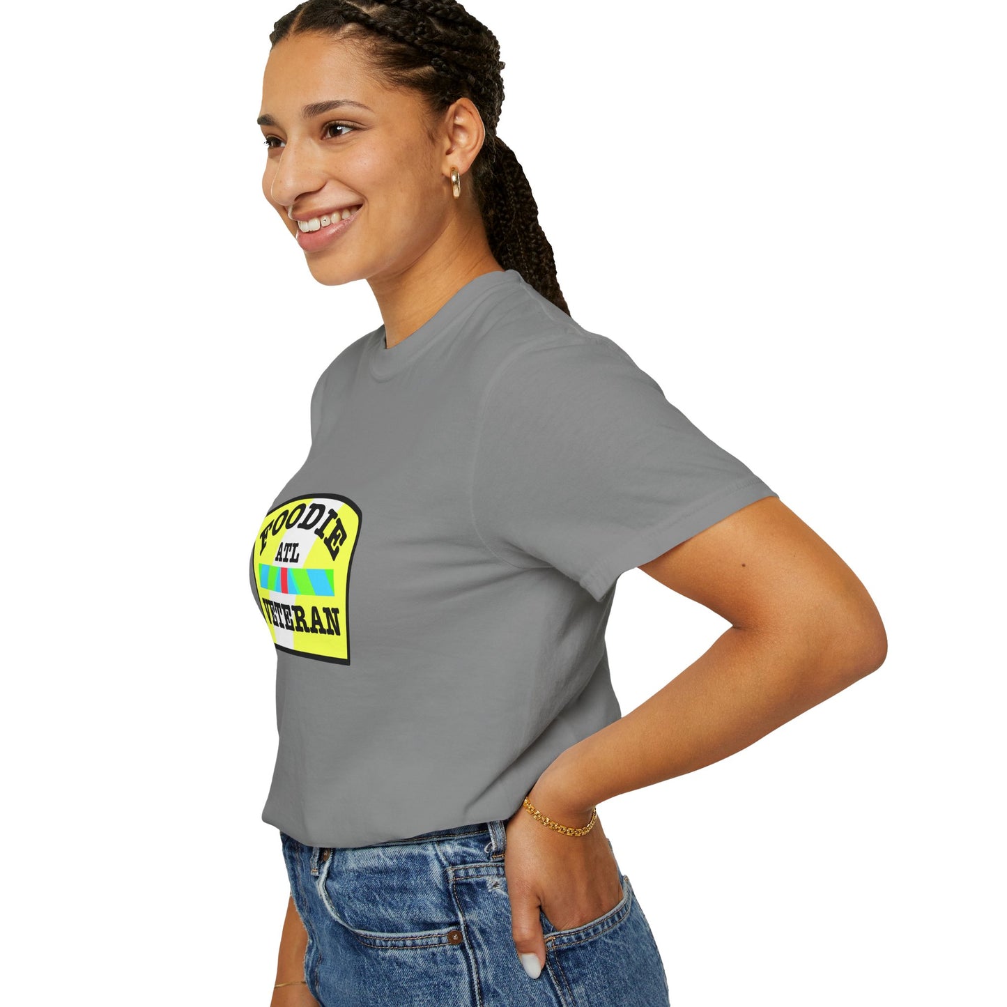 L.O.E.F Foodie Veteran ATL Unisex Tee Shirt (Yellow and Black)
