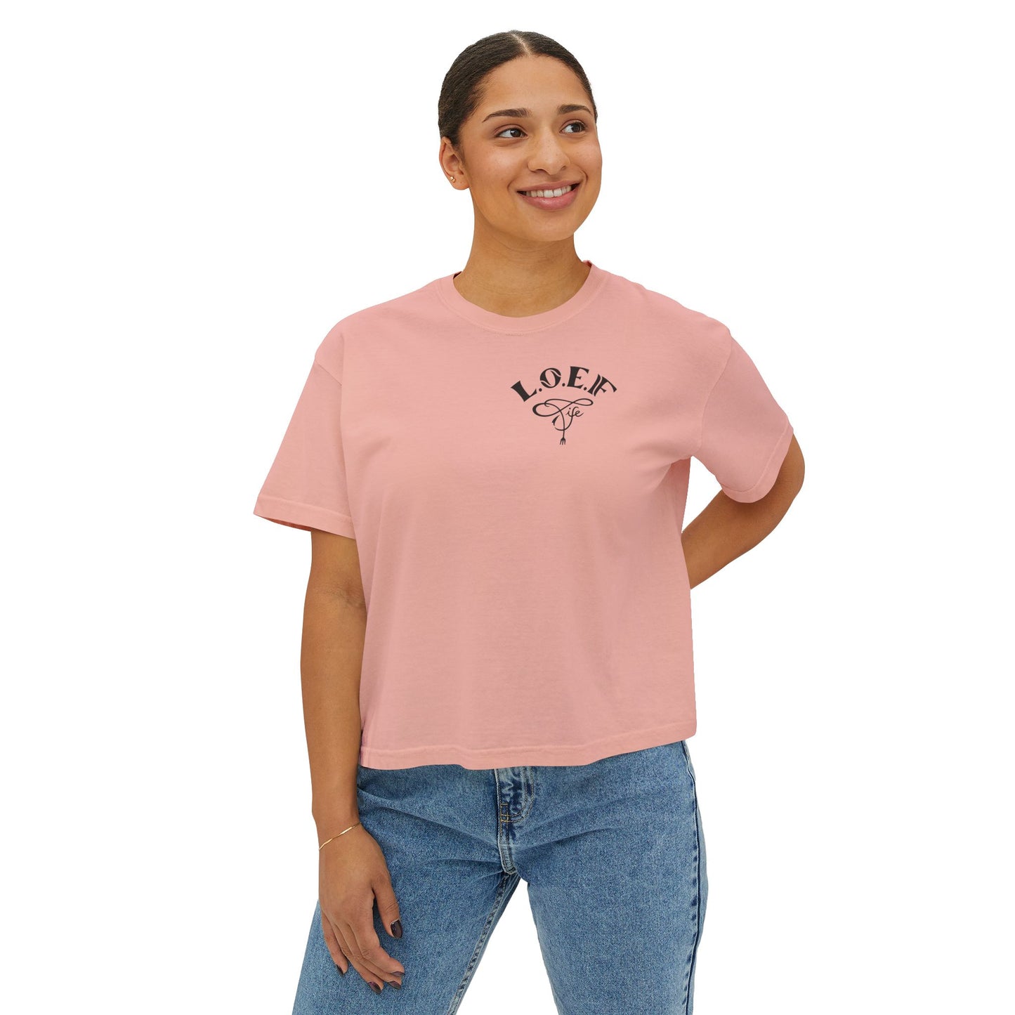 L.O.E.F Foodie 4Life Vegan Boxy Tee (Violet)