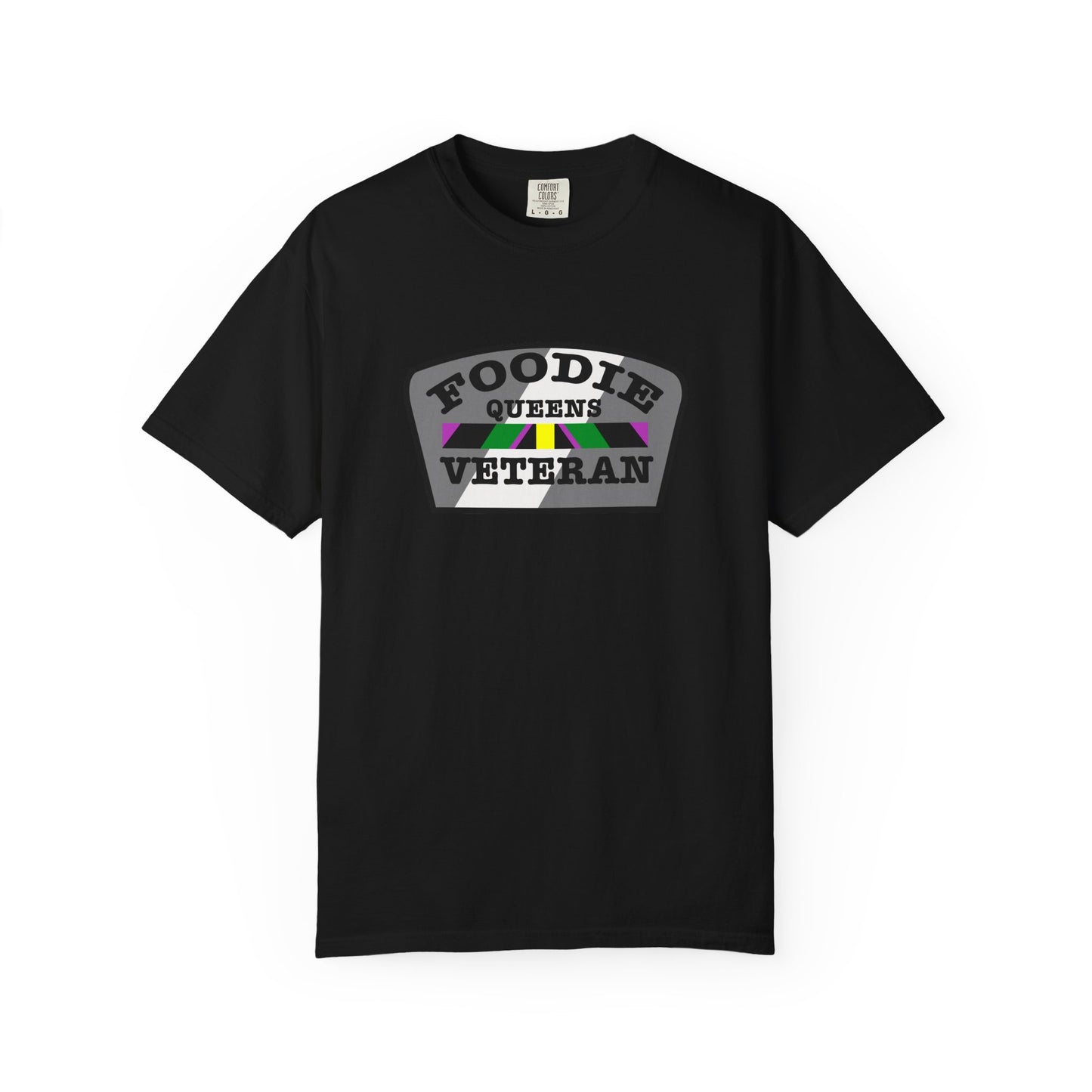 L.O.E.F Foodie Veteran Queens Unisex Tee Shirt (Gray)