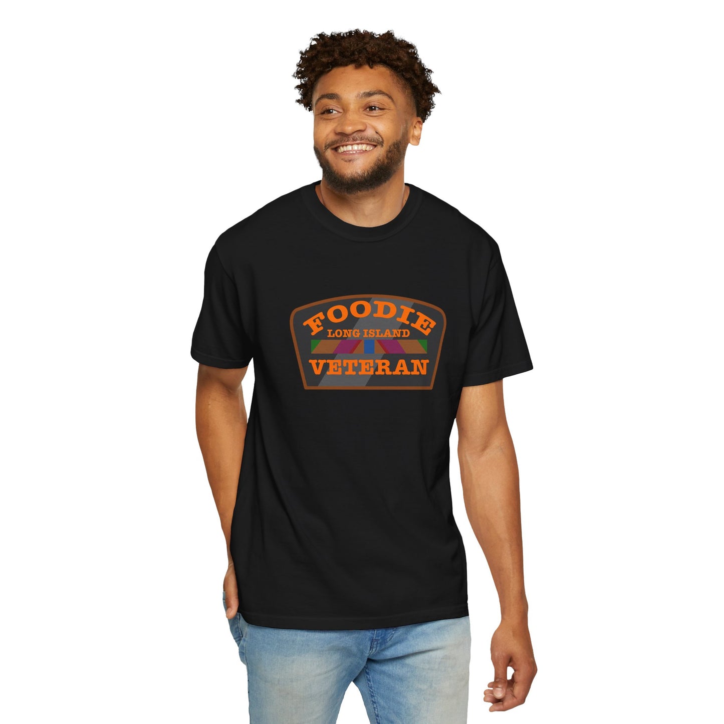 L.O.E.F Foodie Veteran Long Island Unisex Tee Shirt (Orange)