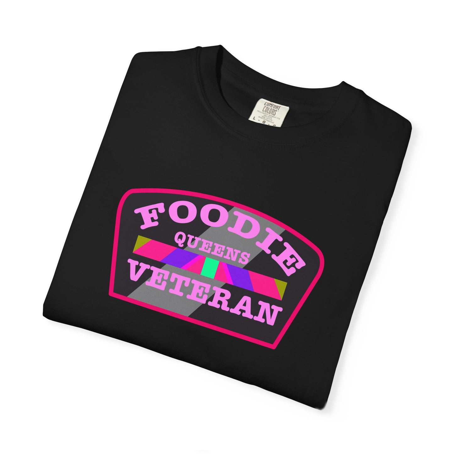 L.O.E.F Foodie Veteran QUEENS Unisex Tee Shirt (Pink)