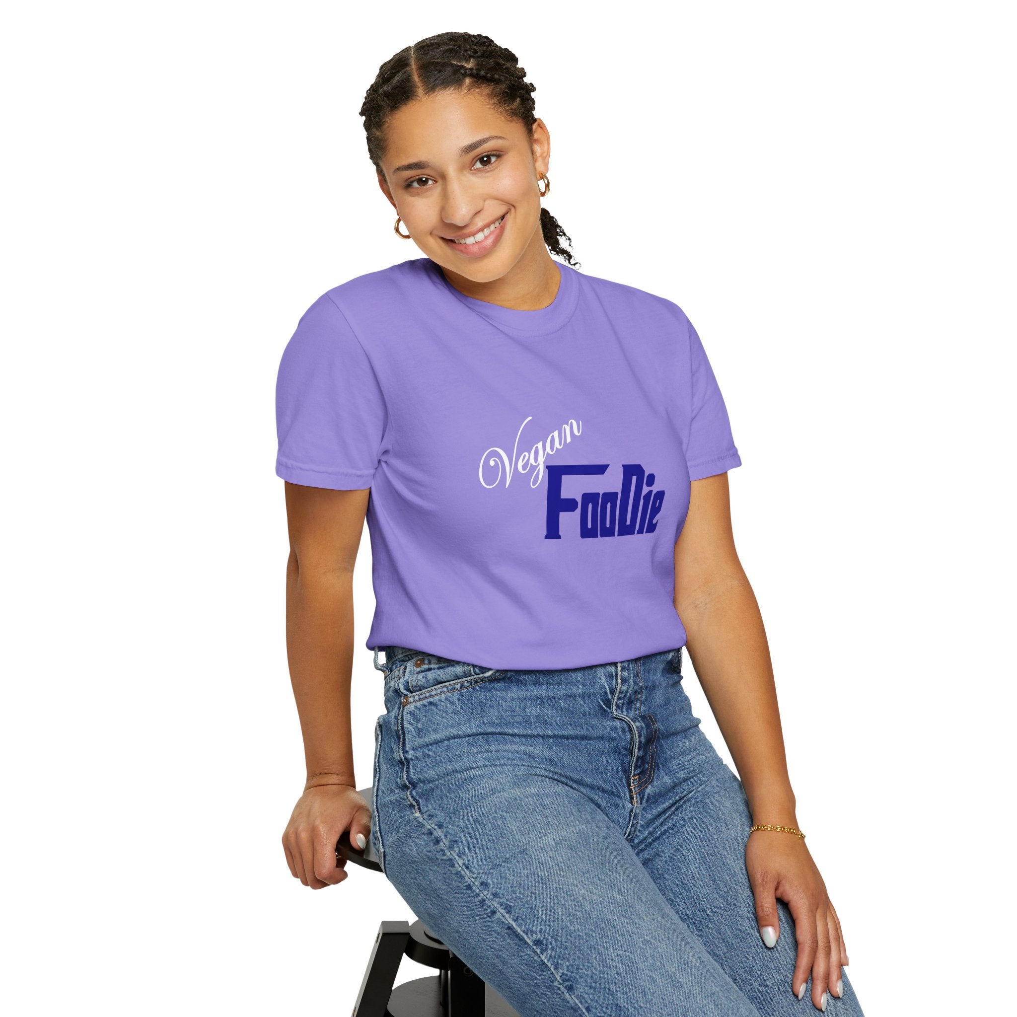 L.O.E.F Unisex Vegan Foodie Tee Shirt (Dark Blue)
