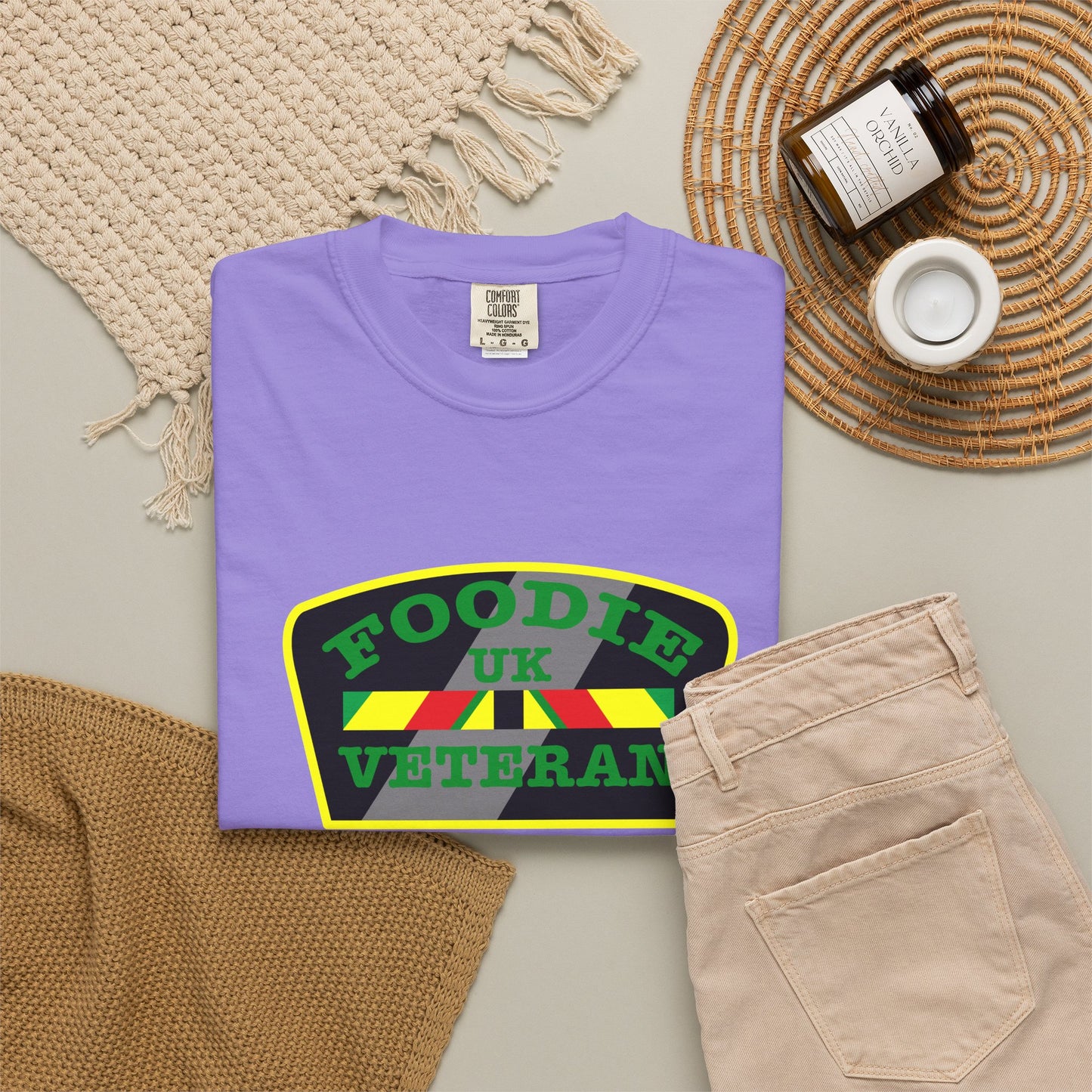 L.O.E.F Foodie Veteran UK Unisex Tee Shirt (Green)