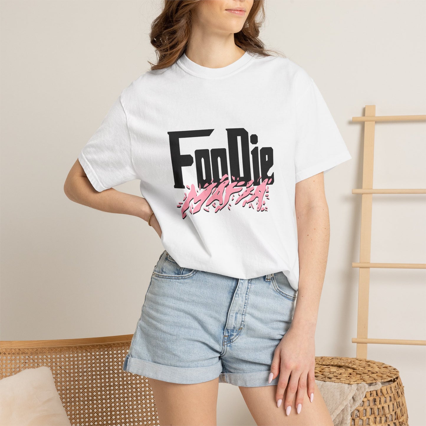 L.O.E.F Foodie Mafia Tee Shirt (Soft Pink)