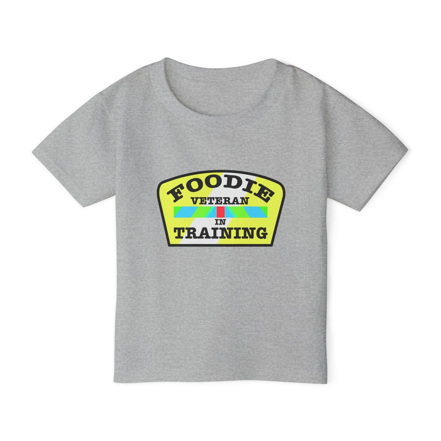 L.O.E.F Foodie Veteran In Training Toddler Tee Shirt (Yellow and Black)