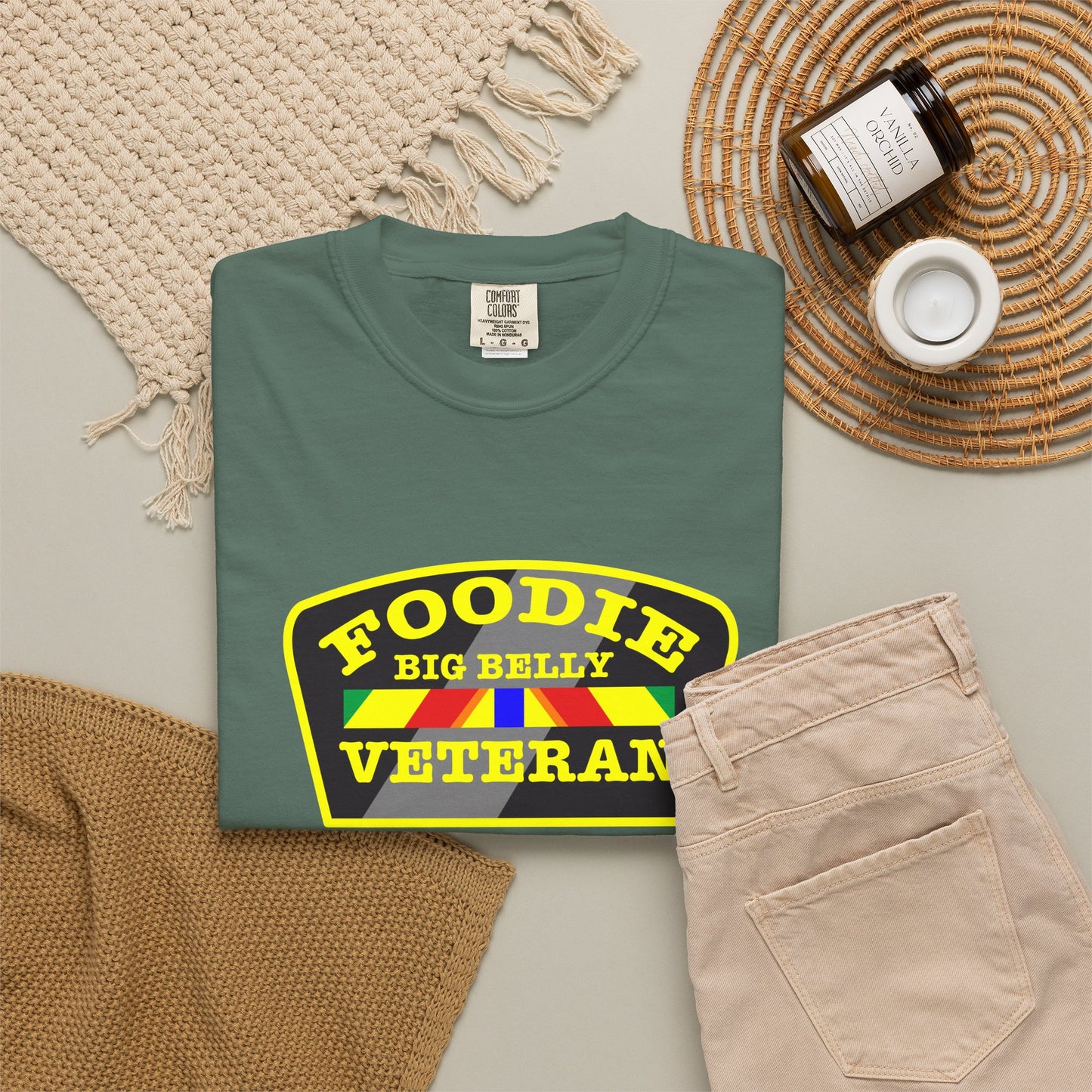 L.O.E.F Foodie Veteran Big Belly Unisex Tee Shirt