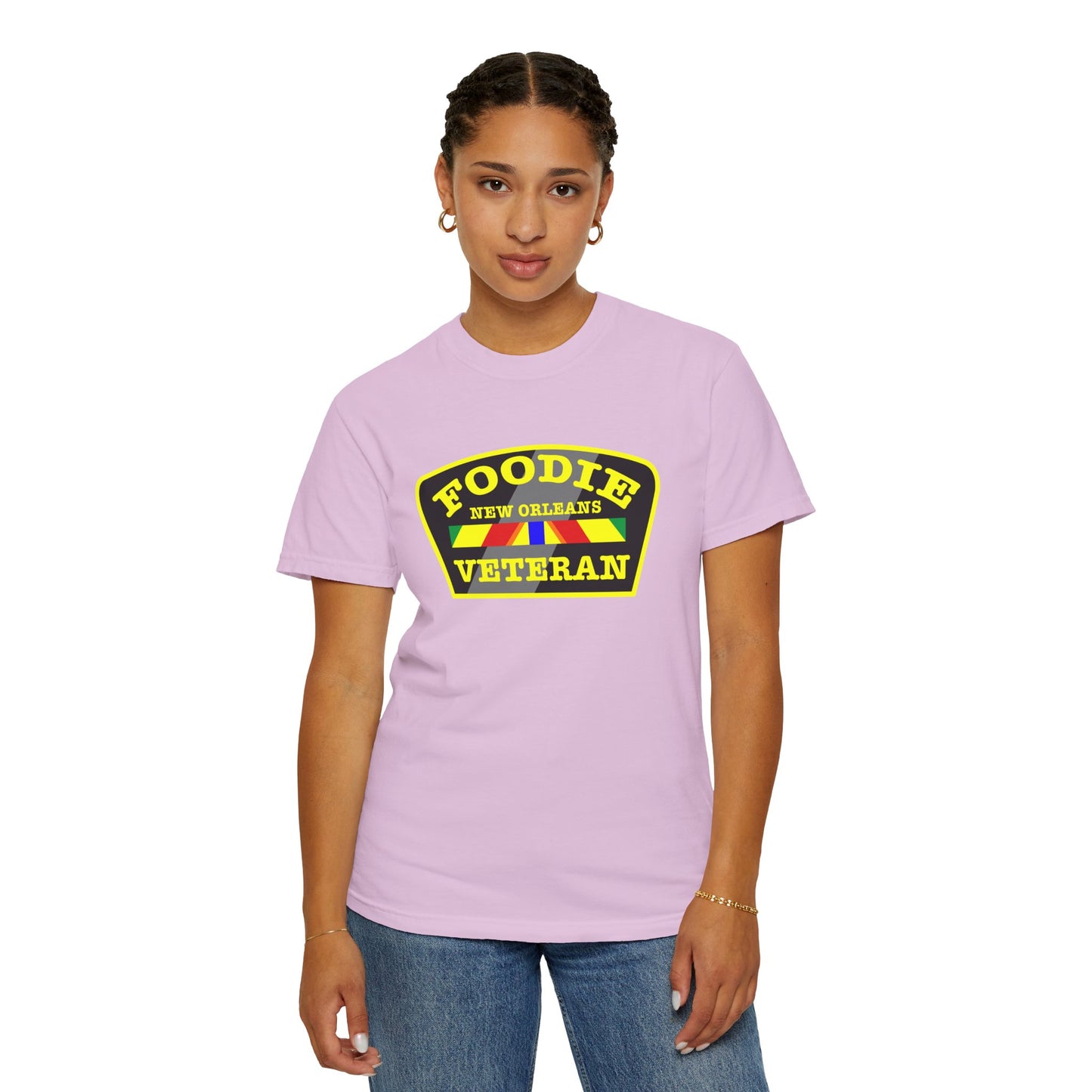 L.O.E.F Foodie Veteran NEW ORLEANS Unisex Tee Shirt (Yellow)