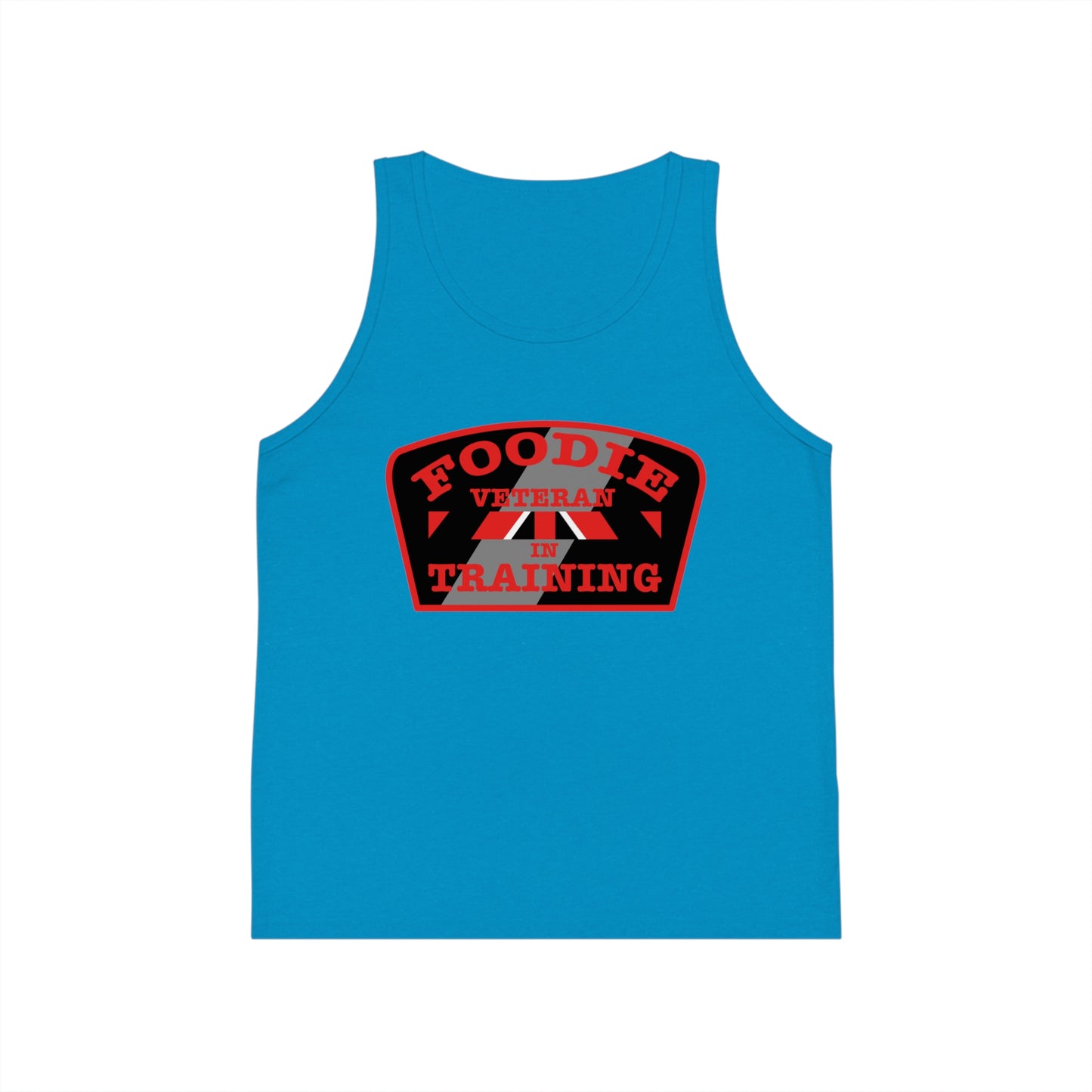 L.O.E.F Foodie Veteran In Training Kids Tank Top (Red)