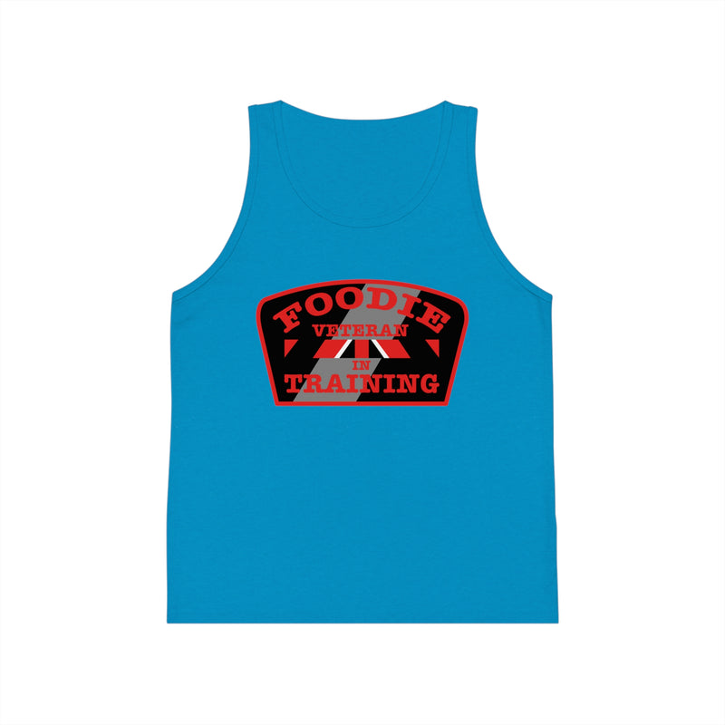L.O.E.F Foodie Veteran In Training Kids Tank Top (Red)