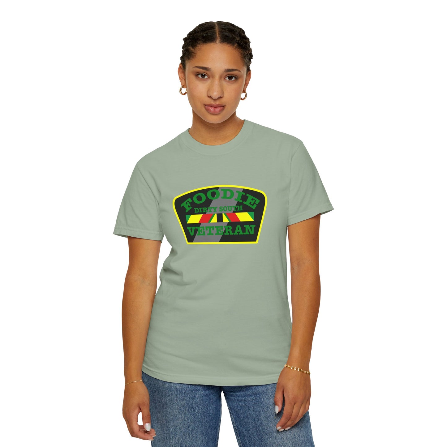 L.O.E.F Foodie Veteran DIRTY SOUTH Unisex Tee Shirt (Green)