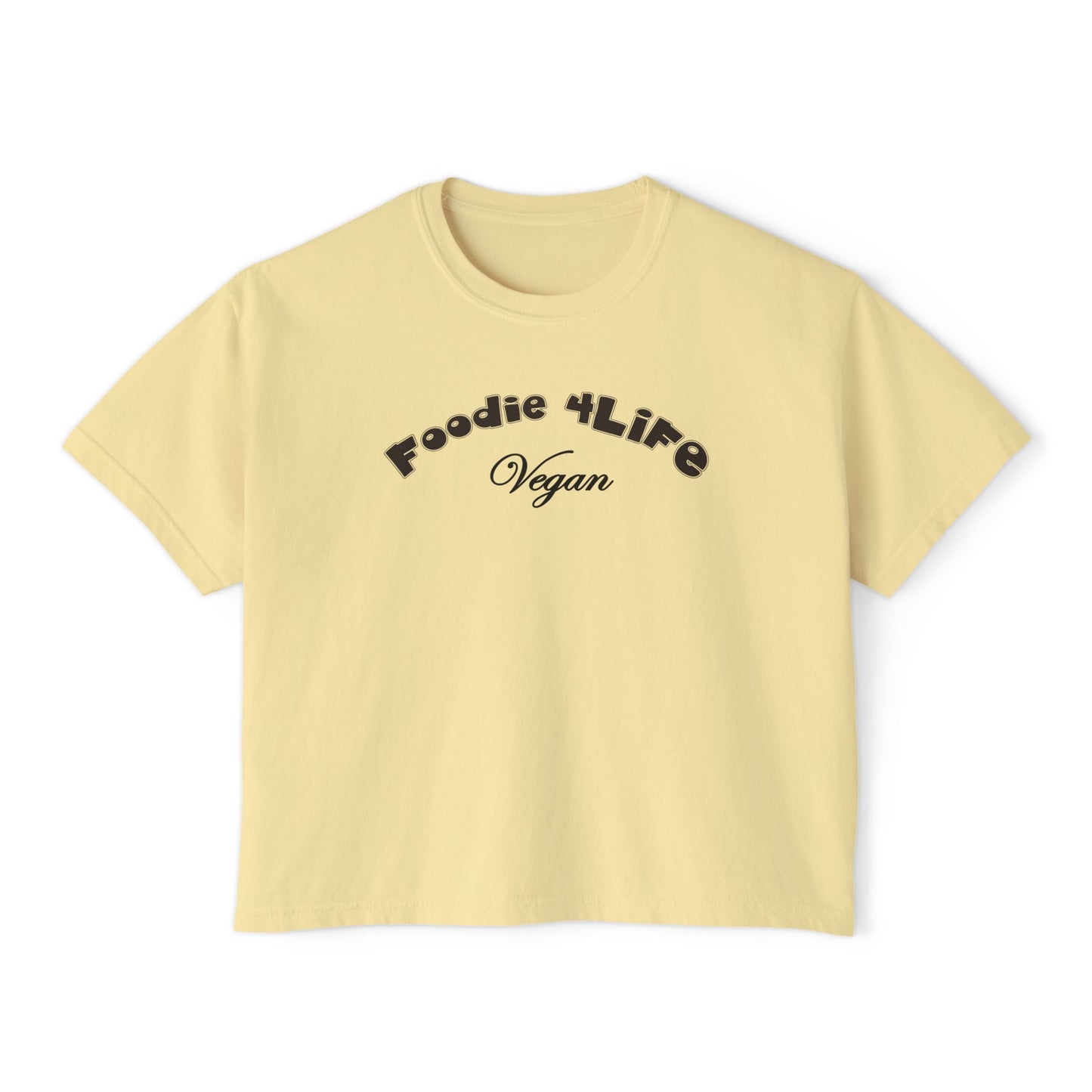 L.O.E.F Foodie 4Life Vegan Boxy Tee (Black)