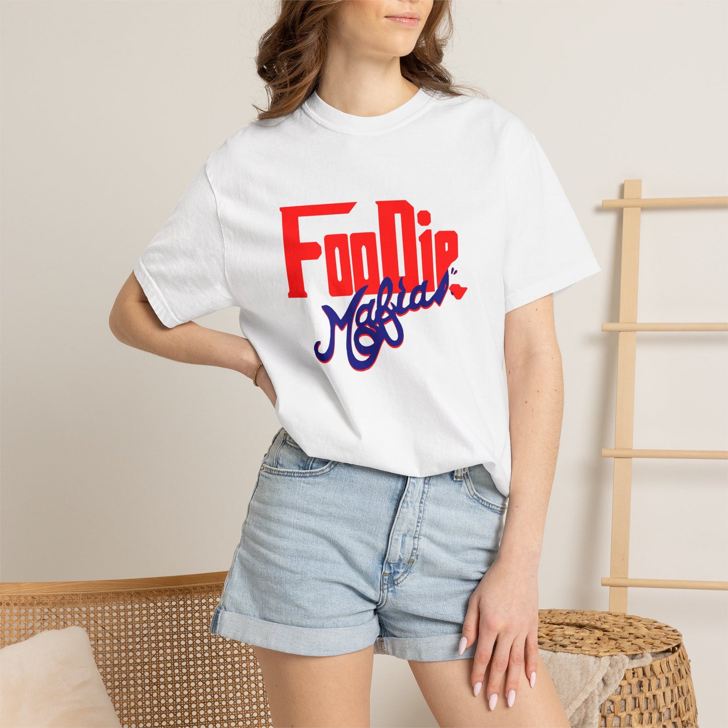 L.O.E.F Red Foodie Mafia Unisex Tee shirt (Dark Blue)