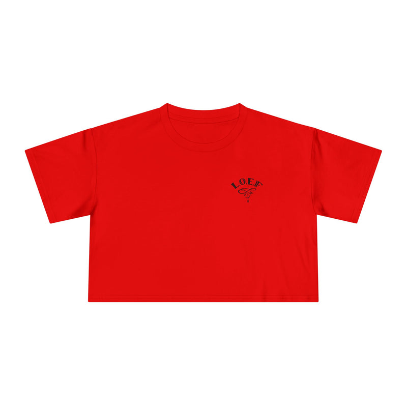 L.O.E.F Foodie 4Life Certified Crop Tee (Neon Yellow)