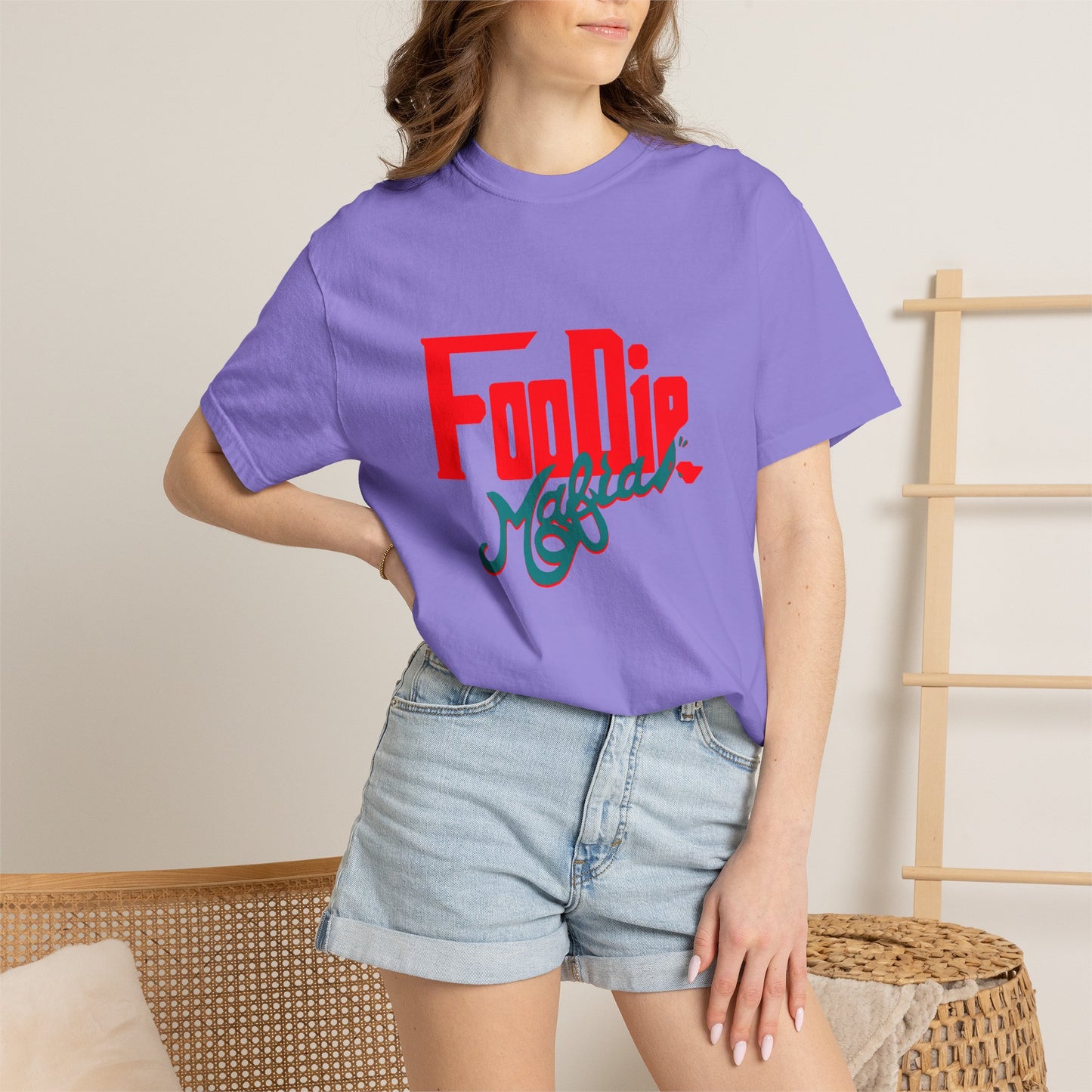 L.O.E.F Red Foodie Mafia Unisex Tee Shirt (Teal)