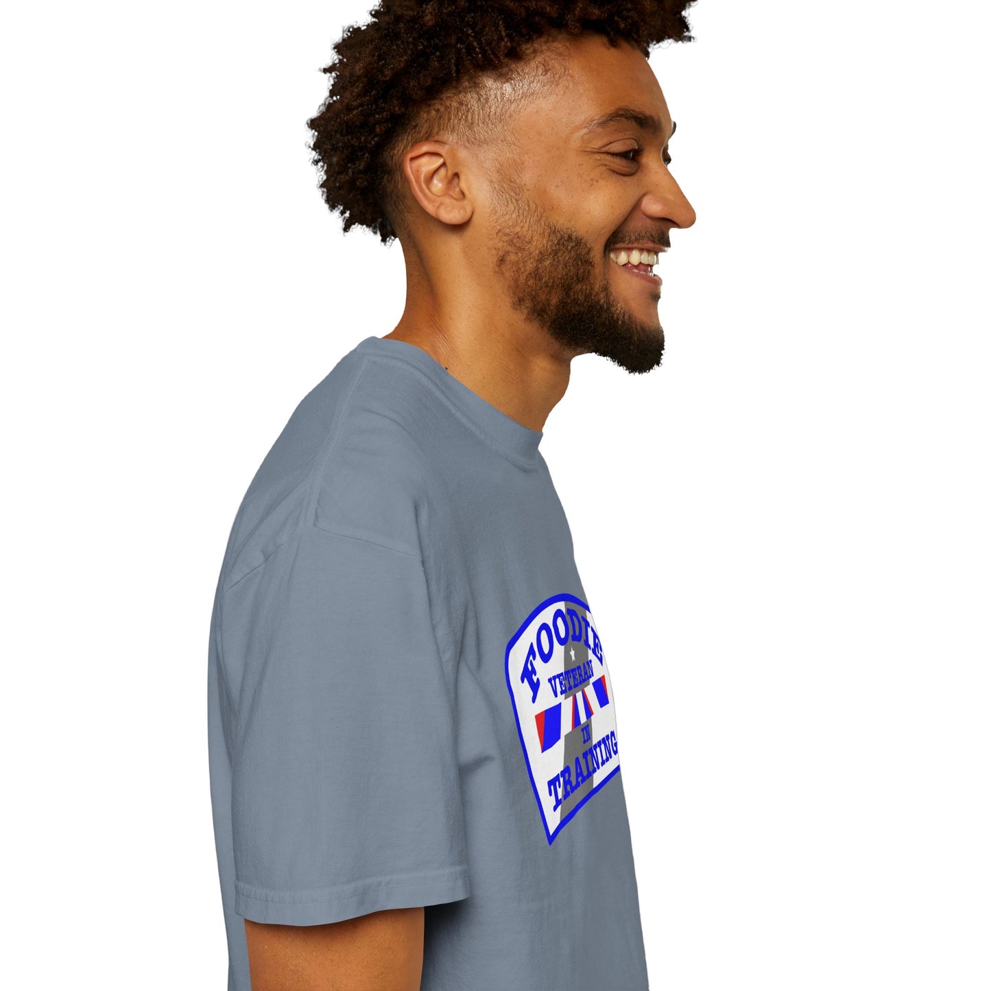 L.O.E.F Foodie Veteran IN TRAINING Unisex Tee Shirt (Blue)