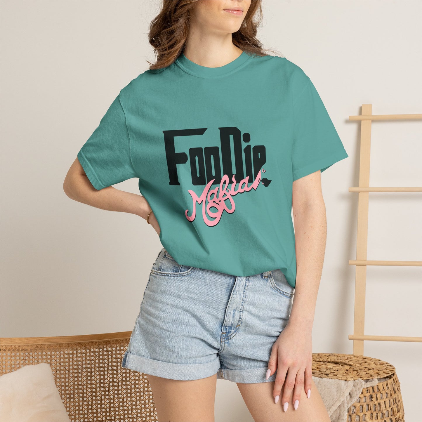 L.O.E.F Foodie Mafia Unisex Tee shirt (Soft Pink)